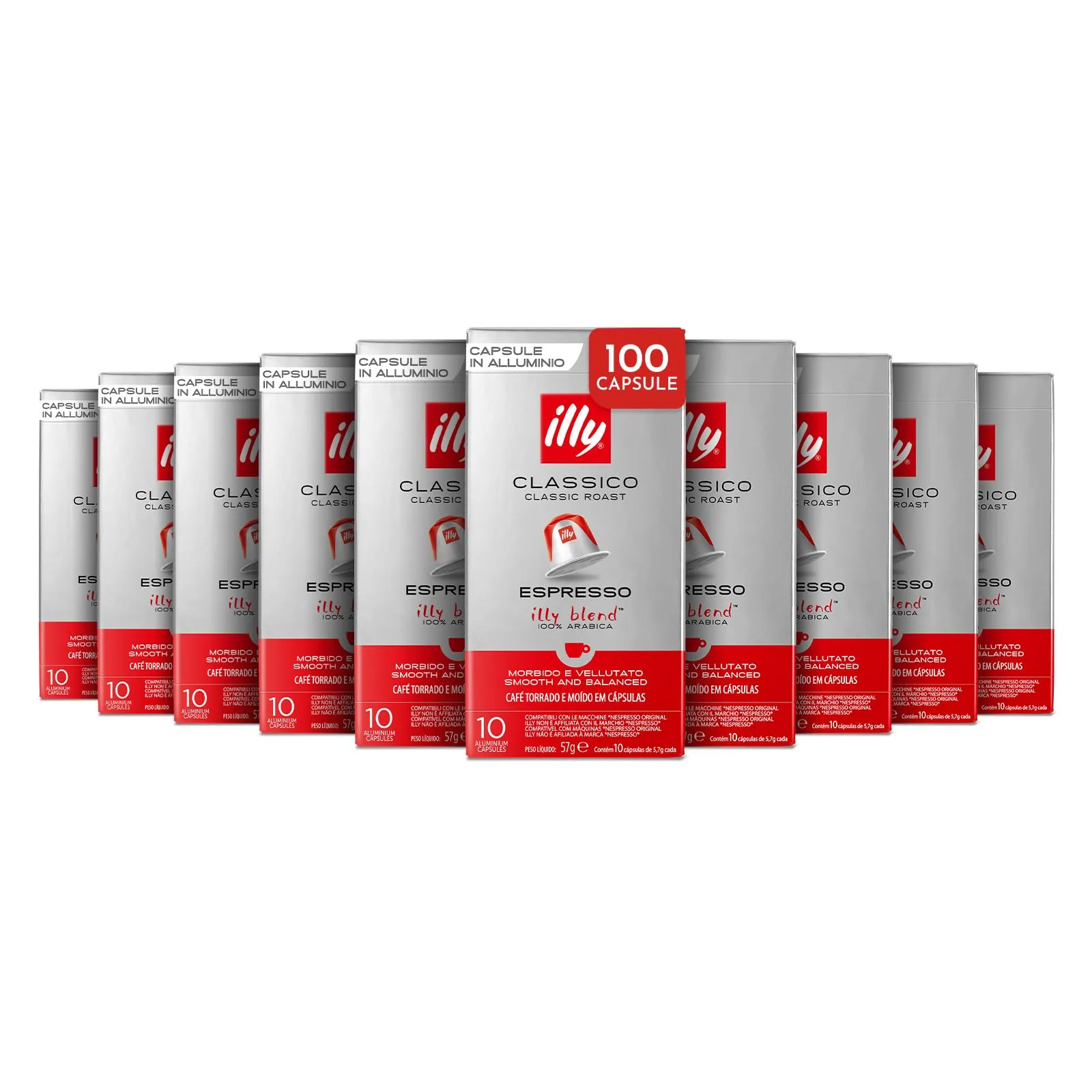 illy Caffè in Capsule Compatibili in Alluminio Classico, 100% Arabica (100 Capsule)