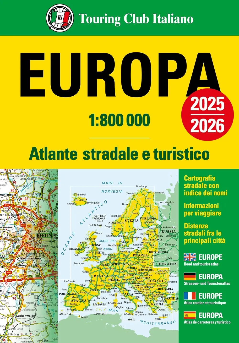 Atlante Stradale d'Europa Touring 2025