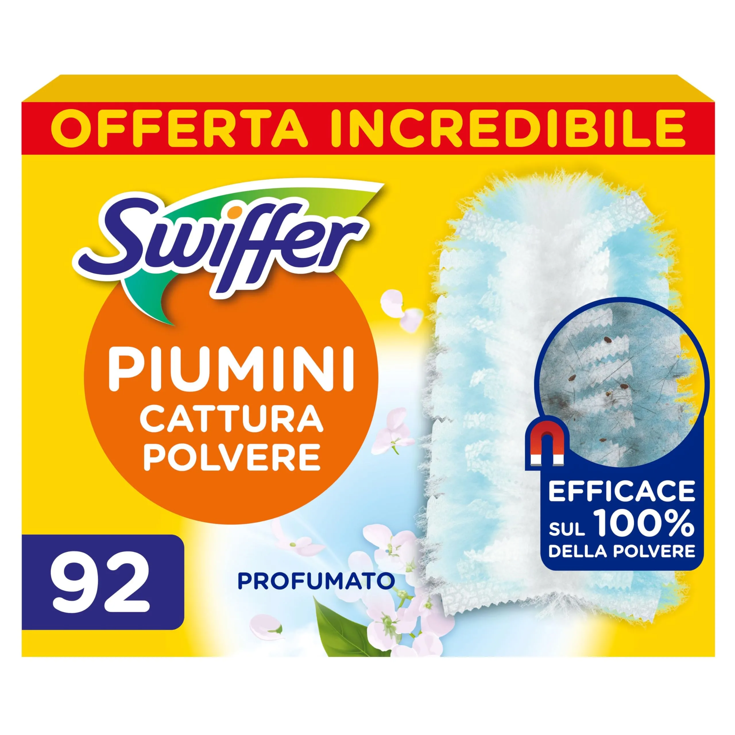 Swiffer Duster Piumini Cattura Polvere, 92 Piumini, Giga Formato
