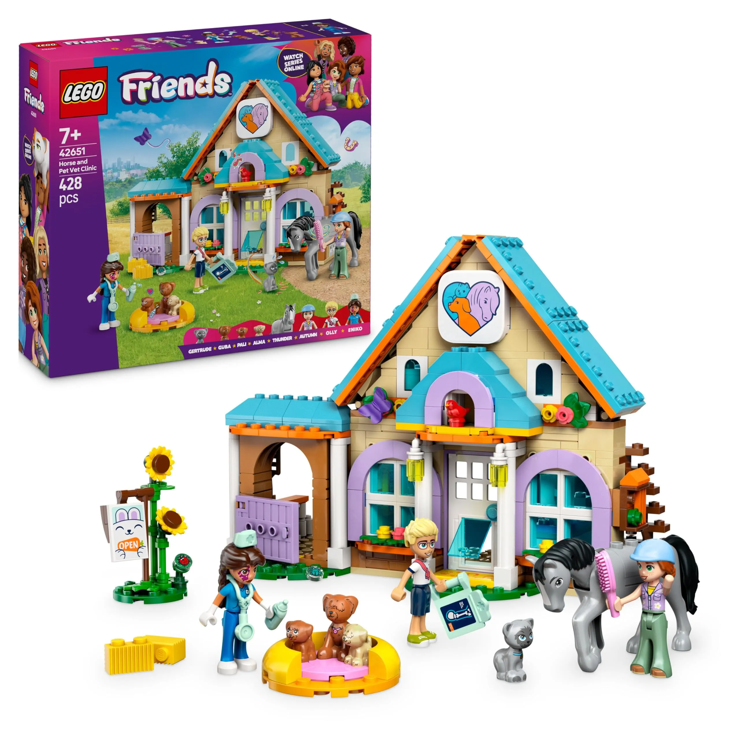 LEGO Friends Cavallo e Clinica Veterinaria Giocattolo per Animali Domestici 42651