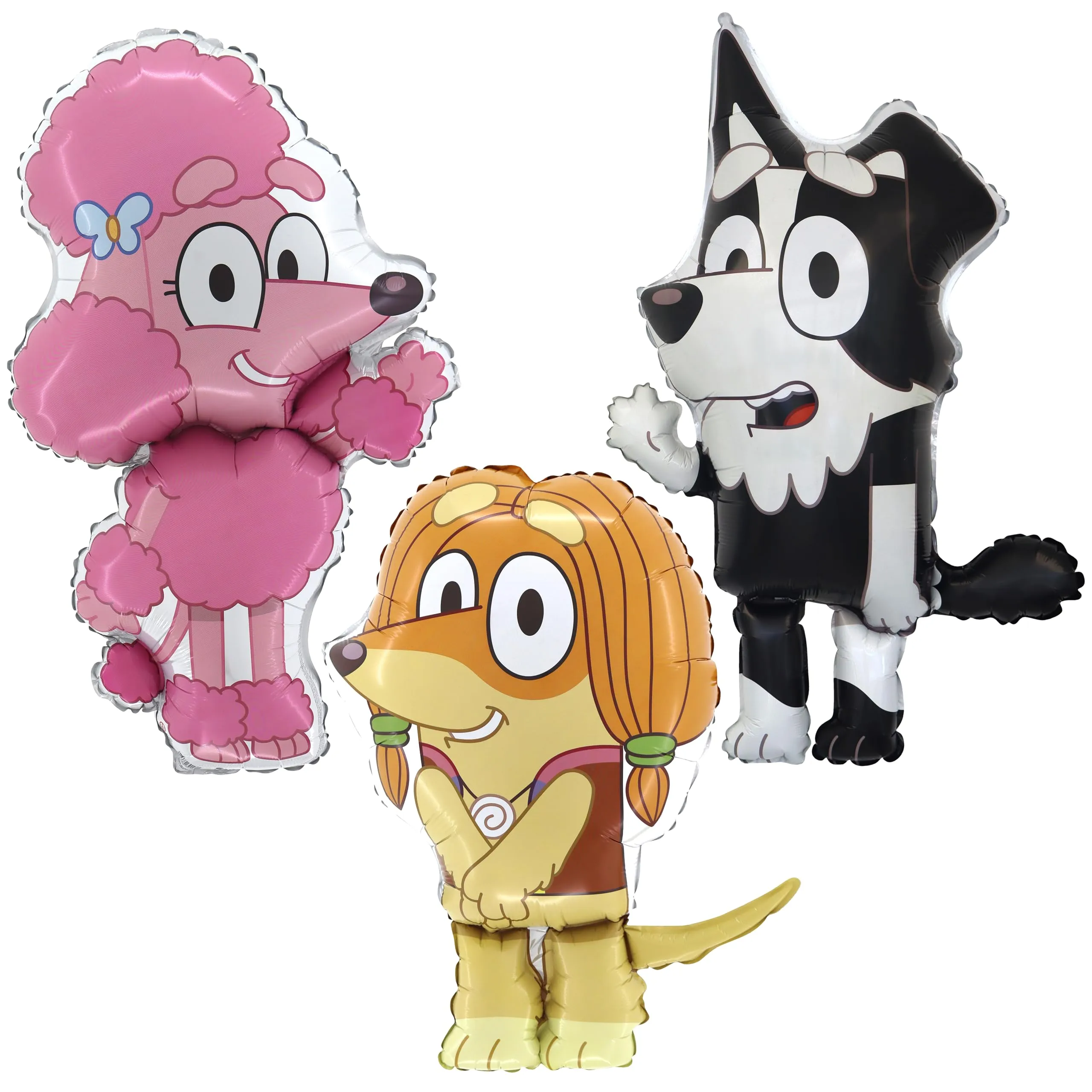 Toyland® Confezione da 3 Palloncini Foil Bluey - Mackenzie, Coco & Indy