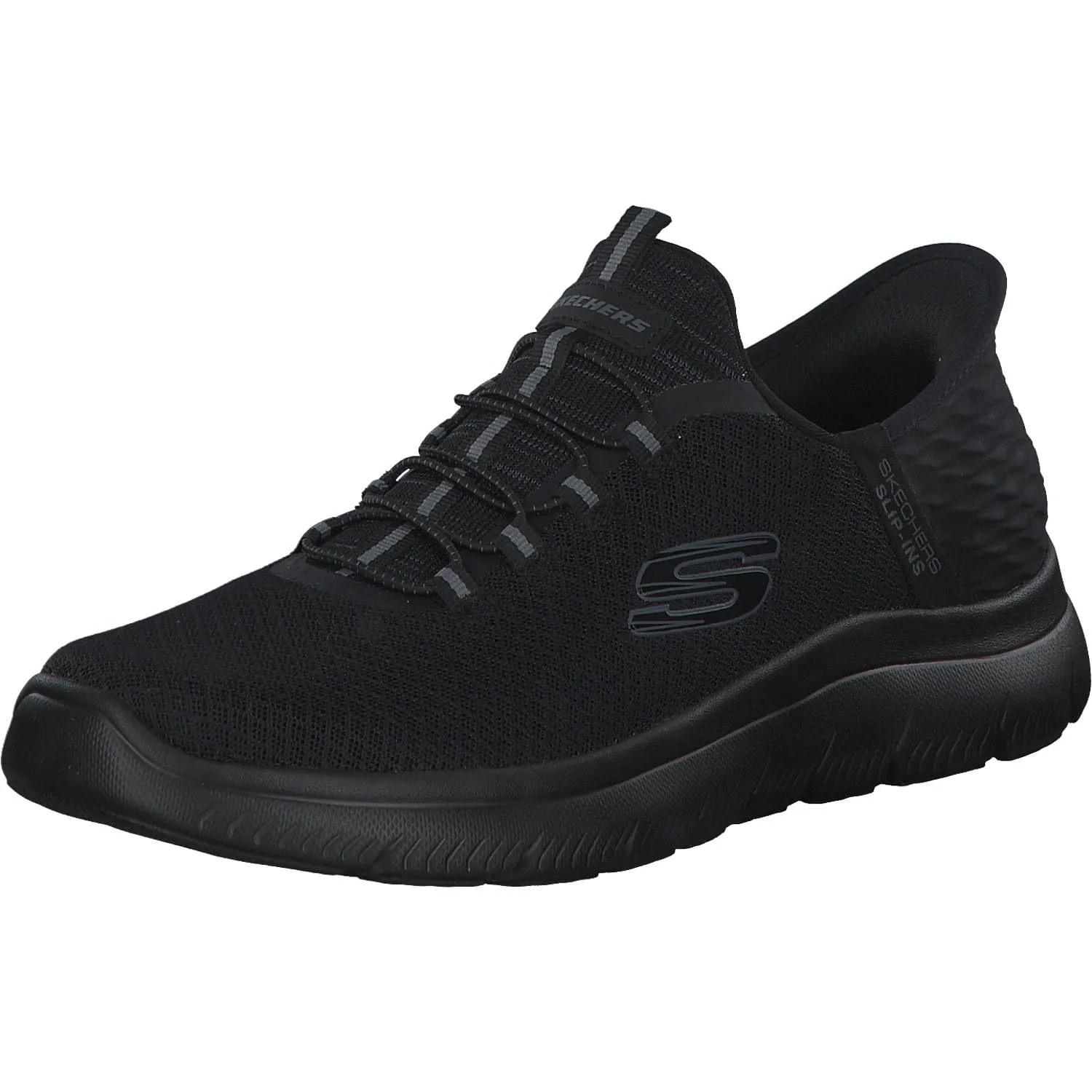 Skechers Summits High Range, Sneaker Uomo, Black Mesh Trim Black, 44 EU