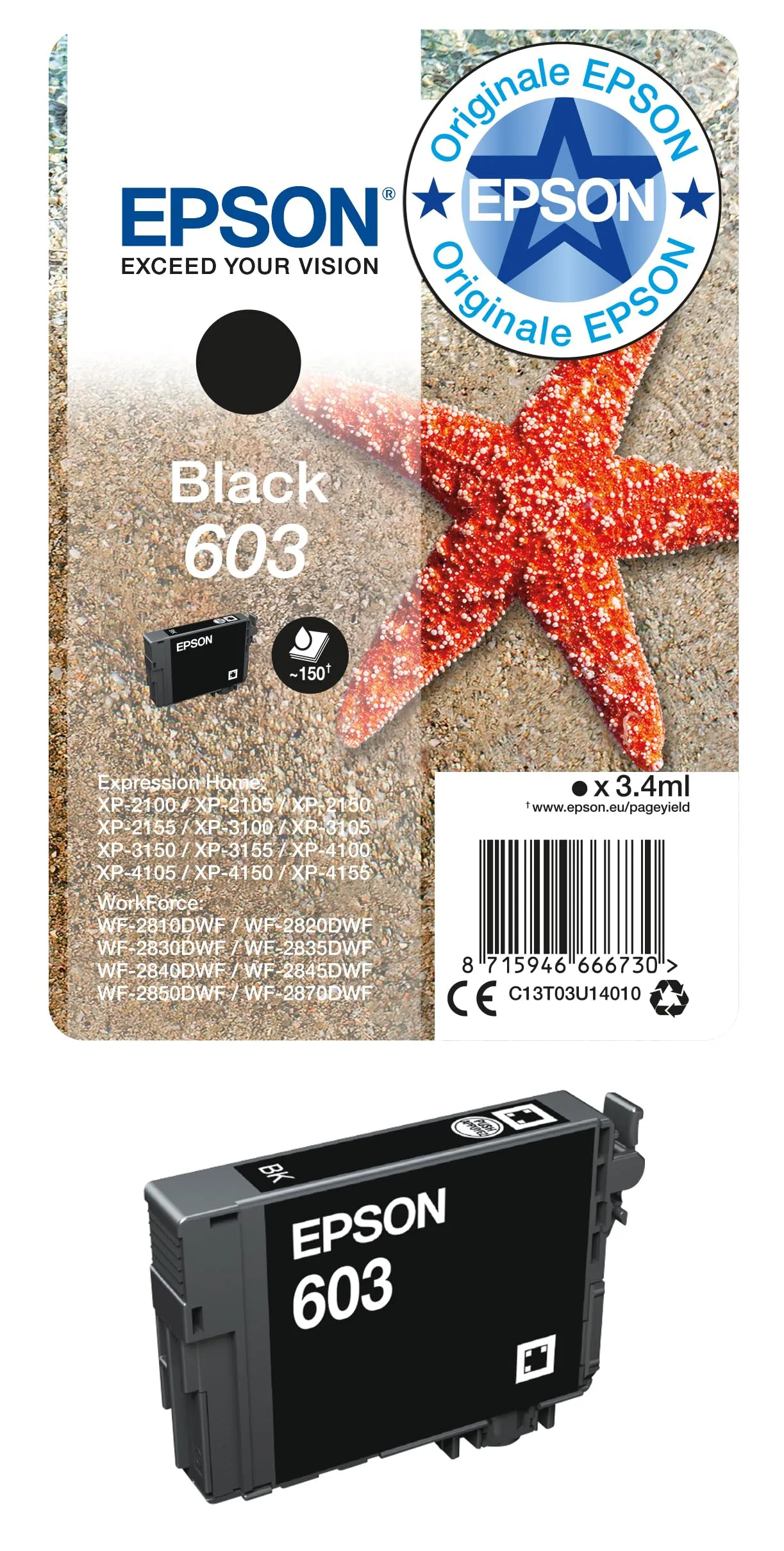 Epson 603 Stella Marina - Cartuccia Nero Originale