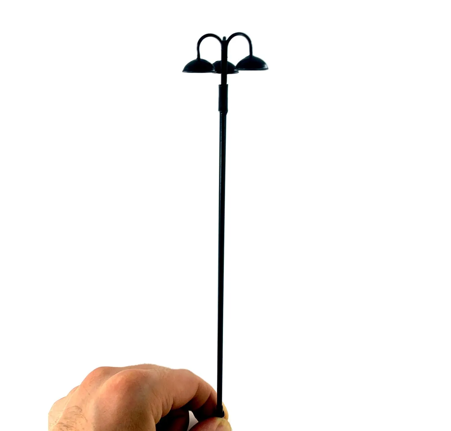 Lampione in rame nero per presepi e diorami con microlampada LED