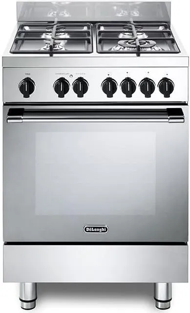 Cucina a Gas con Forno Elettrico Gemma 60x60 cm Inox 4 Fuochi