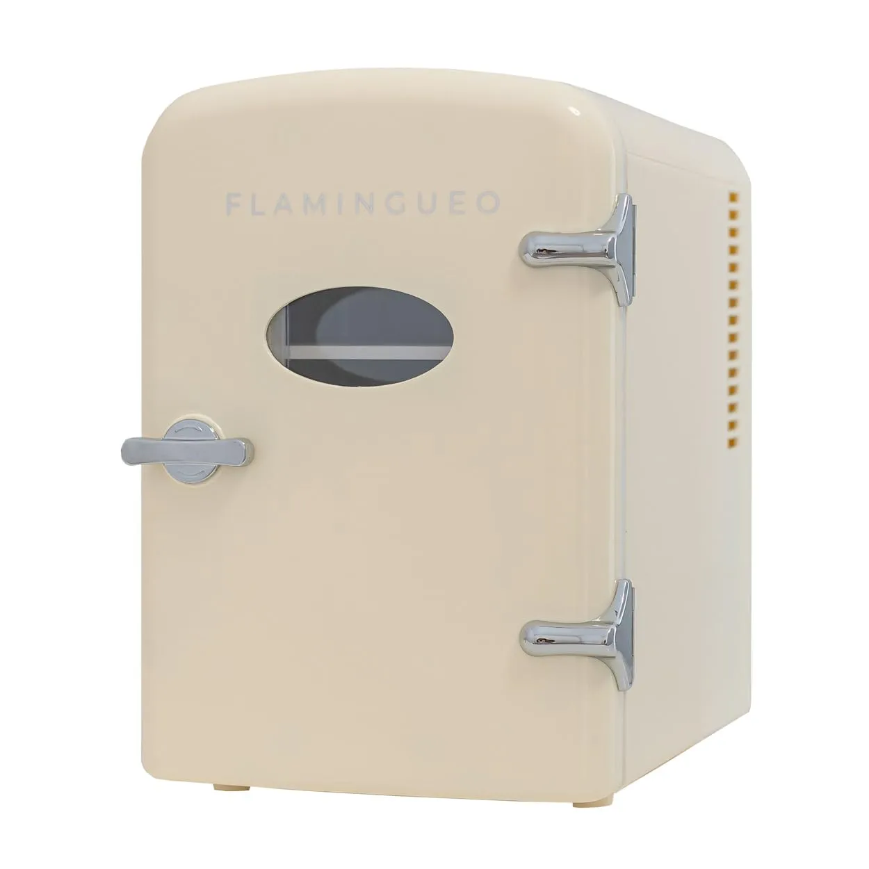 Flamingueo Mini Frigorifero Portatile 4L - Design Retrò, Raffreddamento e Riscaldamento