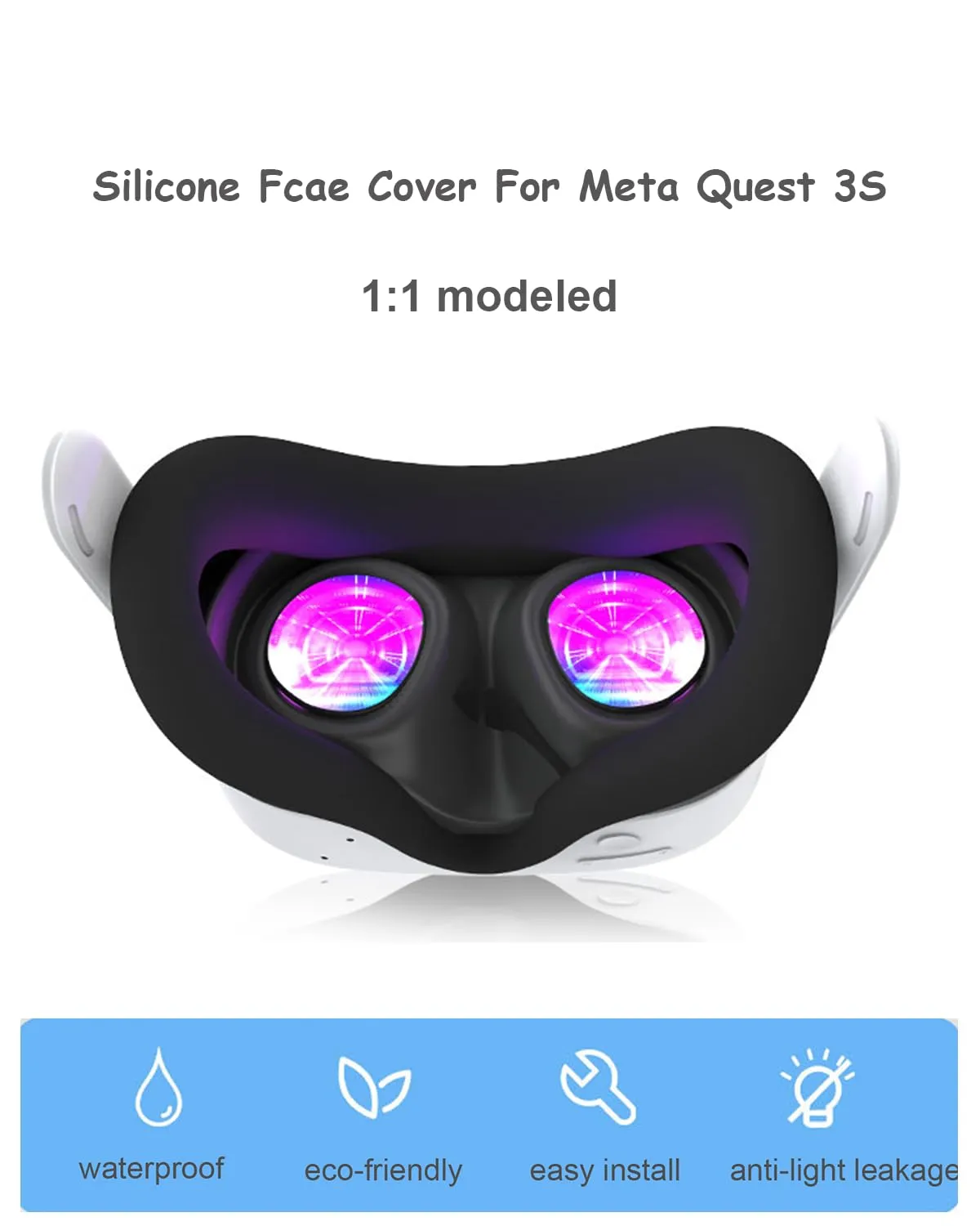 Set di Cover in Silicone per Meta Quest 3S - Protezione e Comfort Ottimizzati (Bianco)