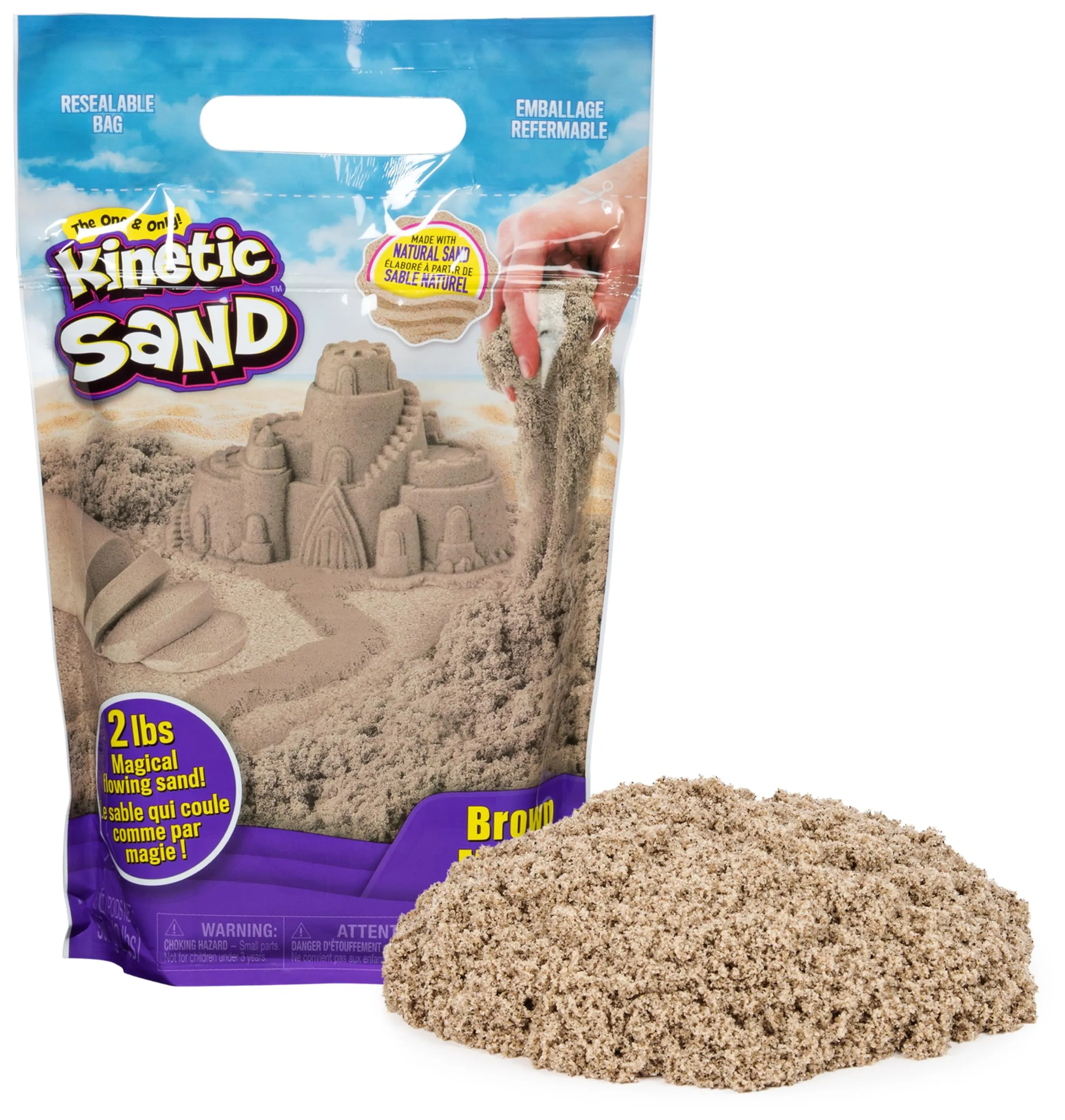 Kinetic Sand, L'Originale Sabbia Modellabile Marrone, 907 g