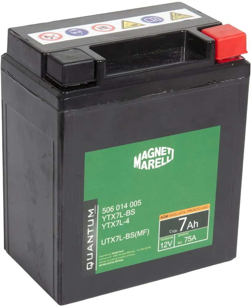 Batteria Magneti Marelli per Moto e Scooter 7Ah 12V 75A AGM