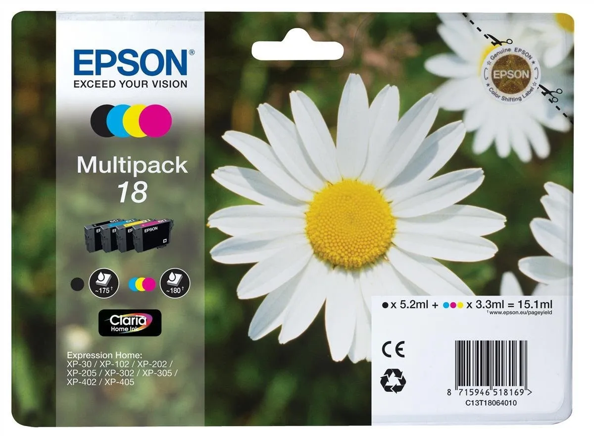 Epson 18 Margherita Multipack - Cartucce Originali Claria Home