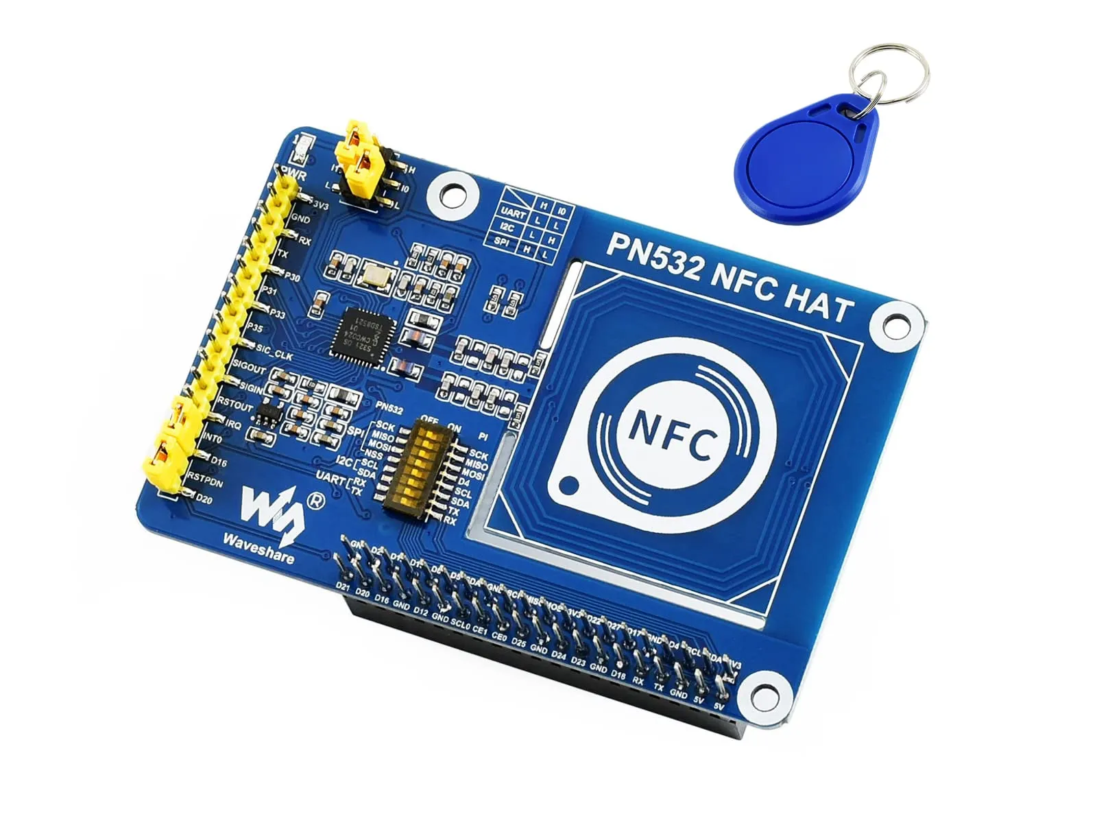 PN532 NFC HAT per Raspberry Pi - Interfaccia I2C/SPI/UART