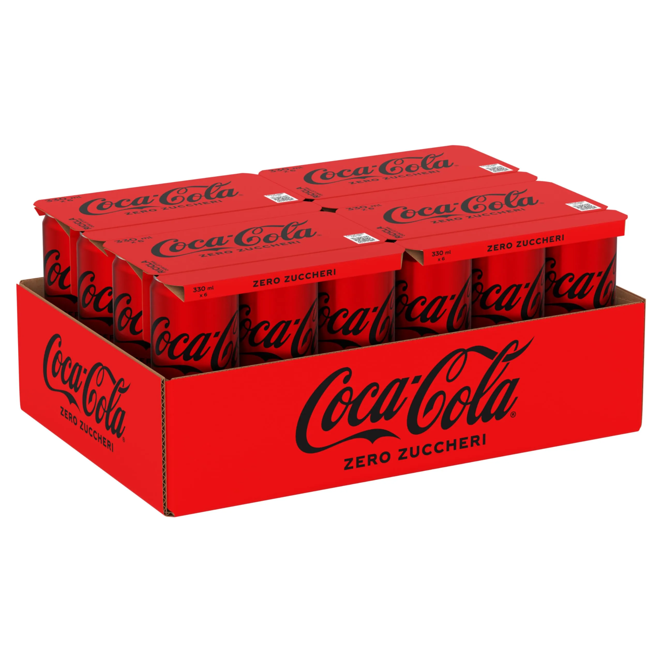 Coca-Cola Zero Zuccheri, Lattina 330 ml - Confezione da 24