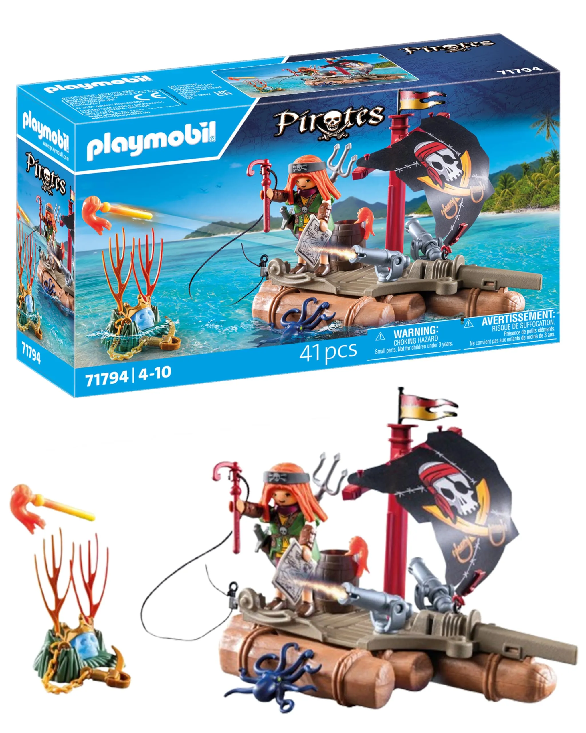 PLAYMOBIL Pirati - Zattera dei Pirati (71794)