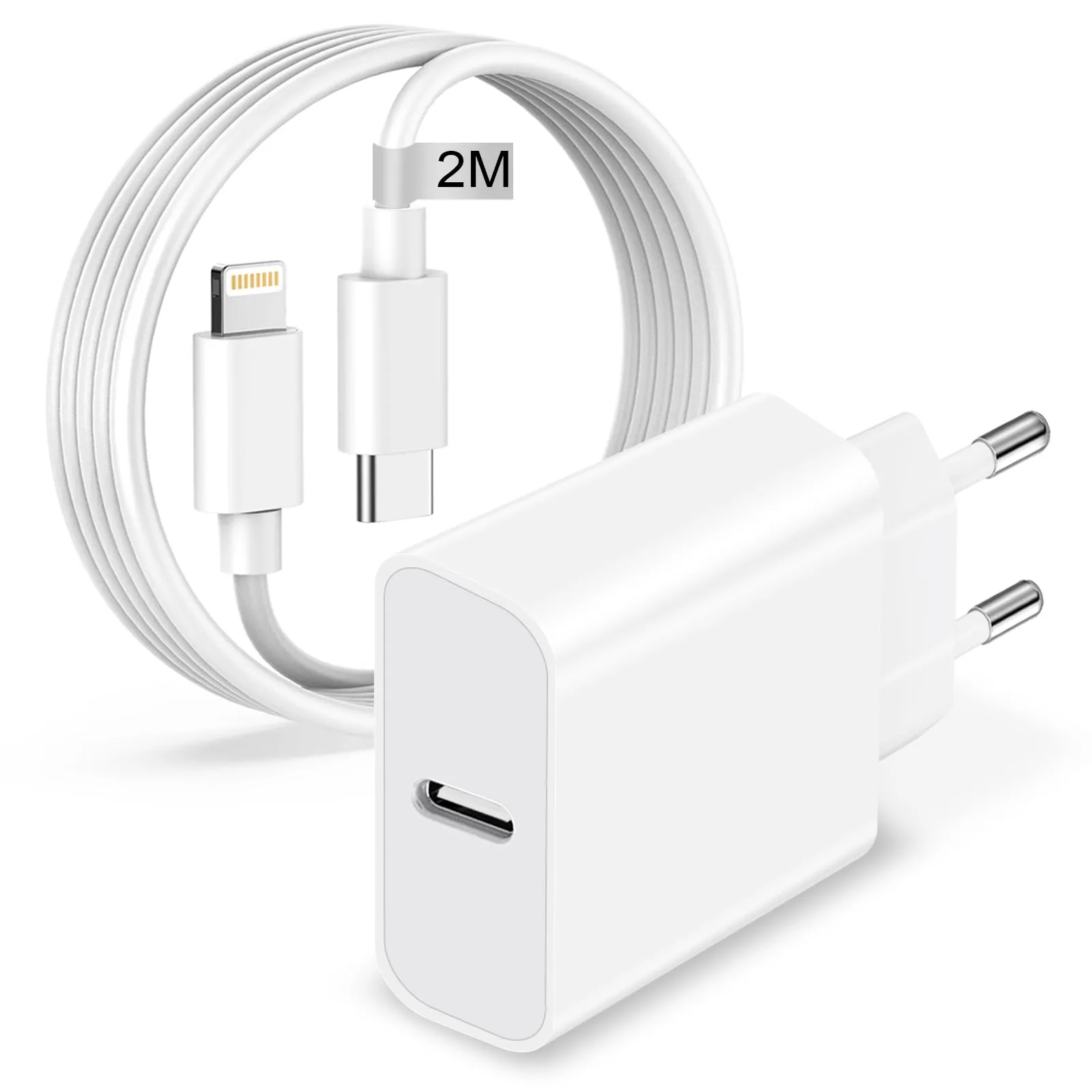 Caricatore iPhone Originale Apple MFi 20W con Cavo USB C 2M