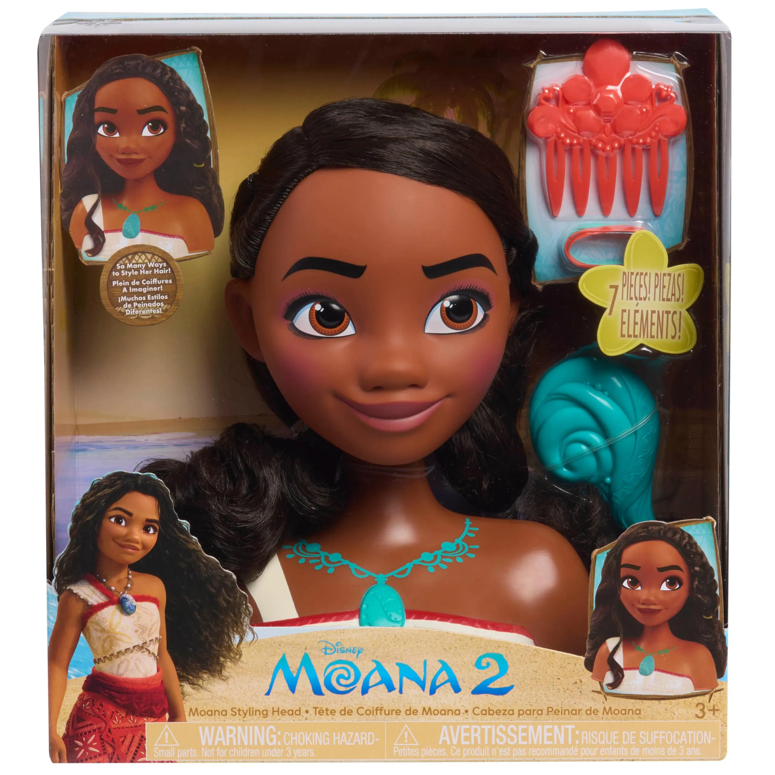 Testa da pettinare di Moana 2 della Collezione Principesse Disney