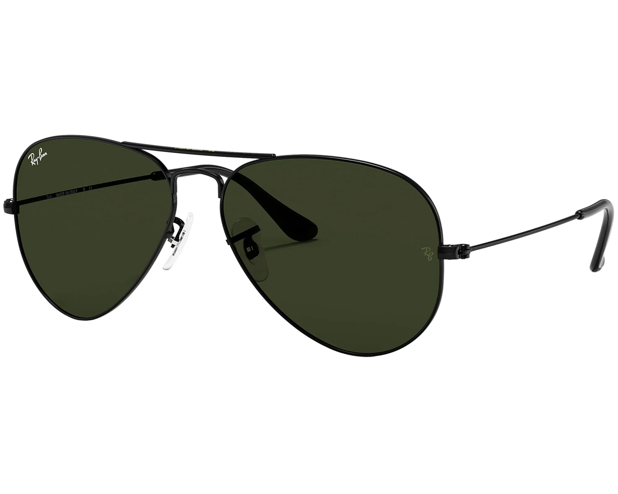 Ray-Ban Aviator Large 58, Nero | G15 verde scuro