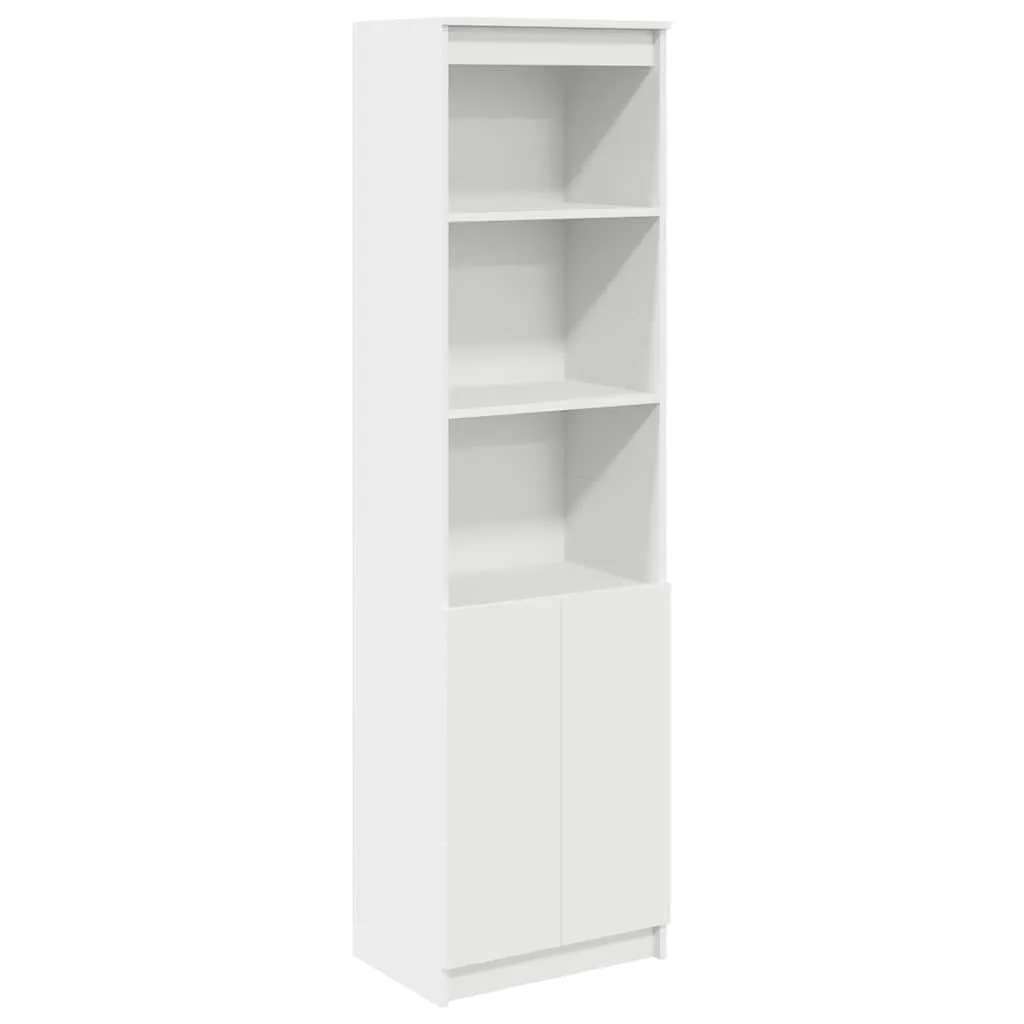 vidaXL Credenza Bianca in Legno Multistrato - 50x35x180 cm
