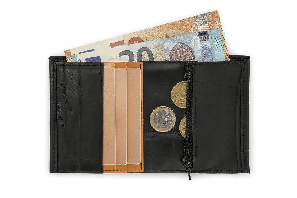 Portafoglio Uomo Verticale Ultra Sottile in Gomma Riciclata - Handmade in Italy