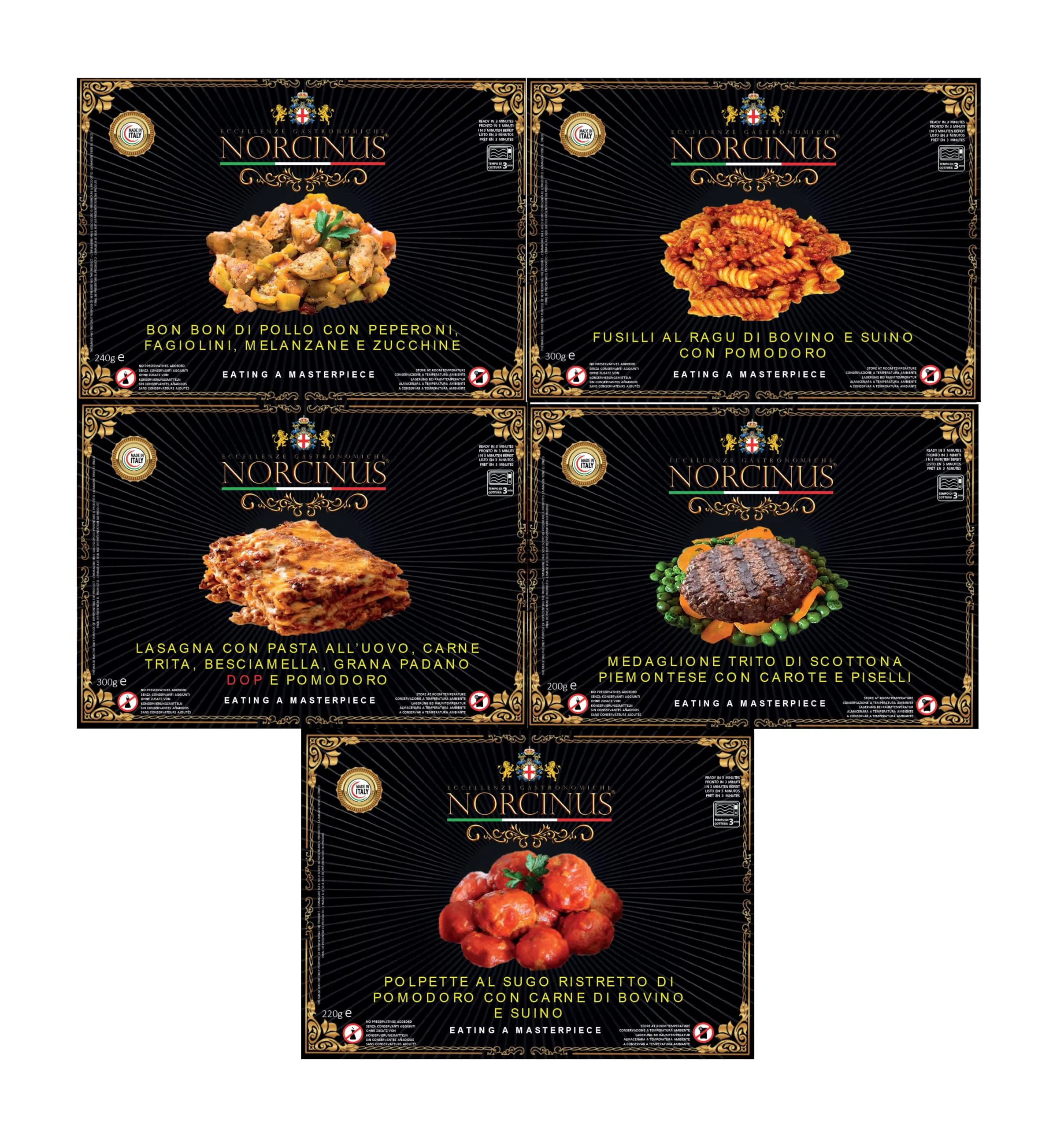 Norcinus Selezione Gourmet: 5 Piatti Pronti di Eccellenza Italiana