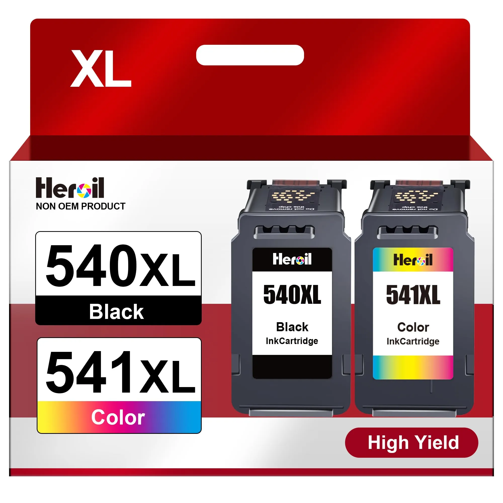 Heroil PG540 XL Nero e CL541 XL Colore - Cartucce d'inchiostro compatibili per Canon