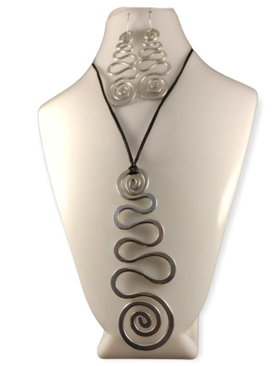 Classic. Set Collana e Orecchini in Alluminio Anodizzato