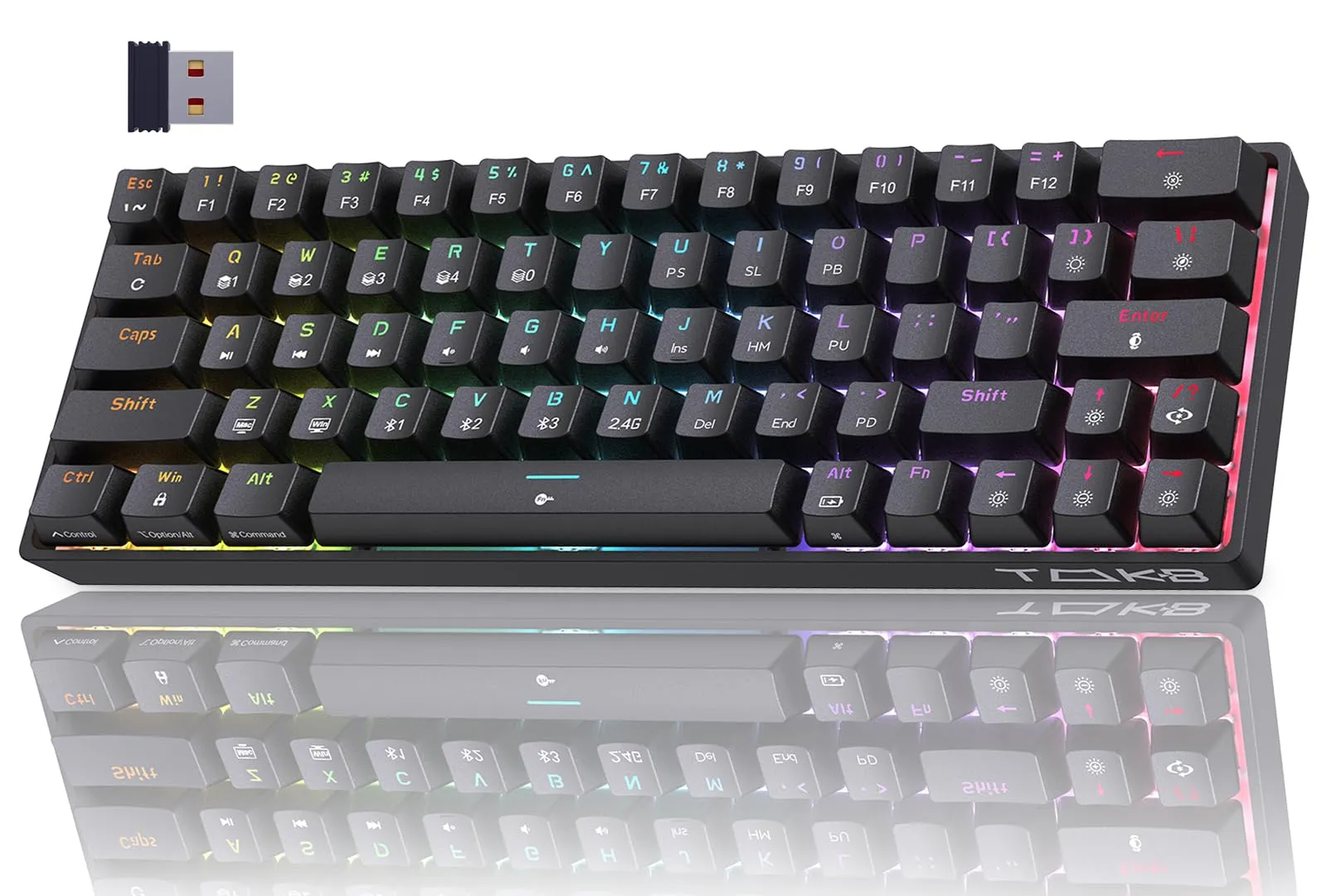 Tastiera Meccanica Wireless Gaming TMKB T63 - Retroilluminazione RGB