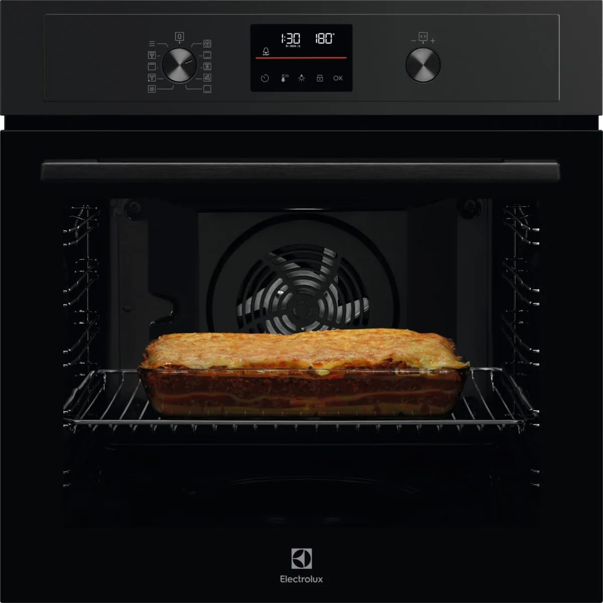 Electrolux EOF4P56H - Forno elettrico ventilato con grill, 72 litri, Nero, Classe energetica A+