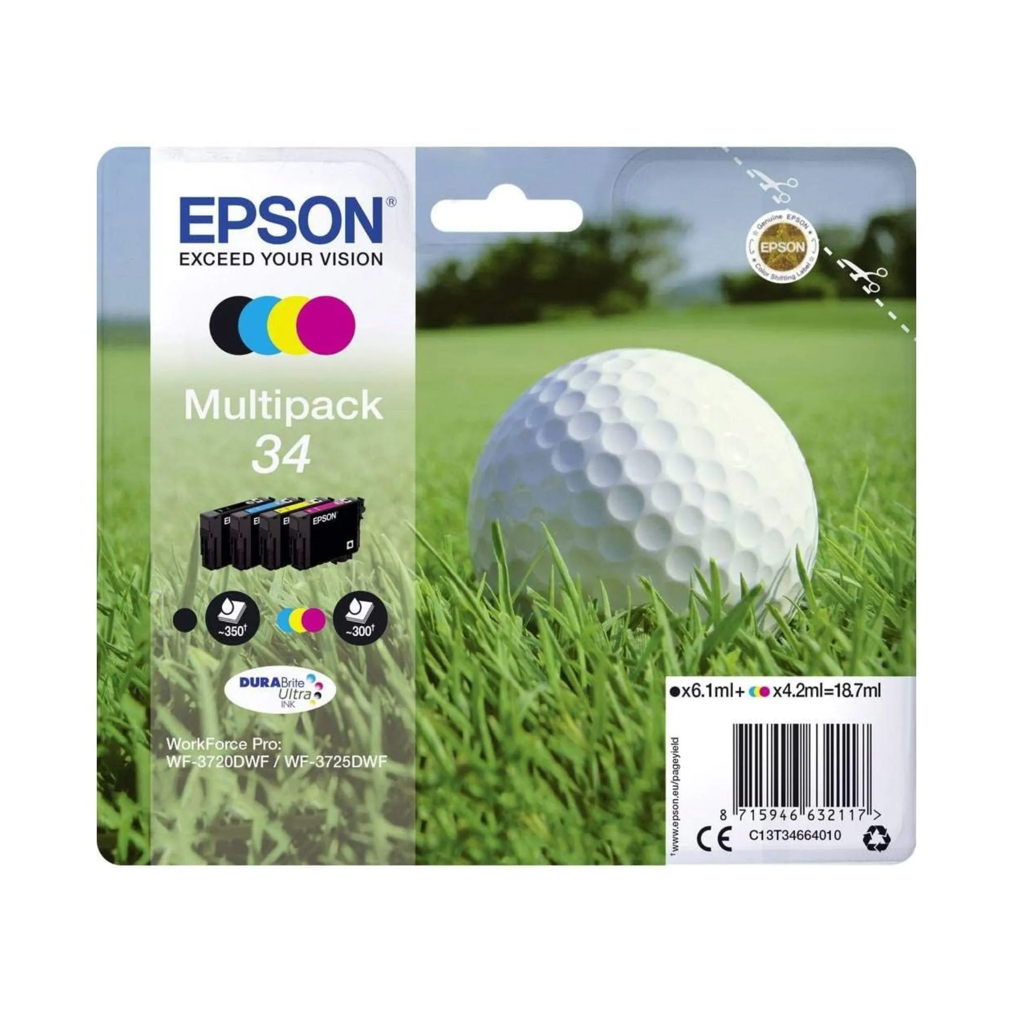 Epson 34 Serie Pallina da Golf Multipack Originale