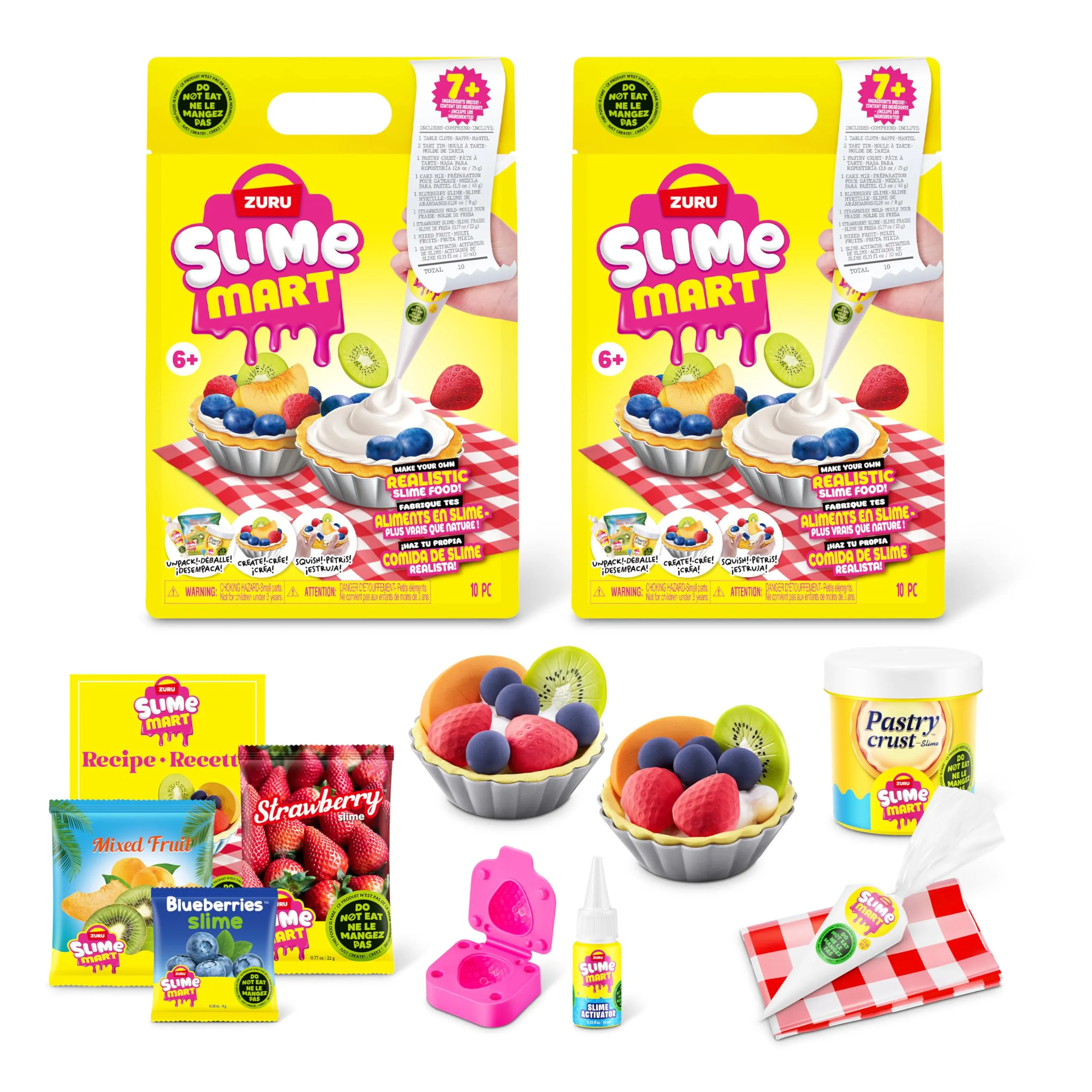ZURU Slime Mart Crostata di Frutta - Busta Piccola, Divertimento Sensoriale e Creativo