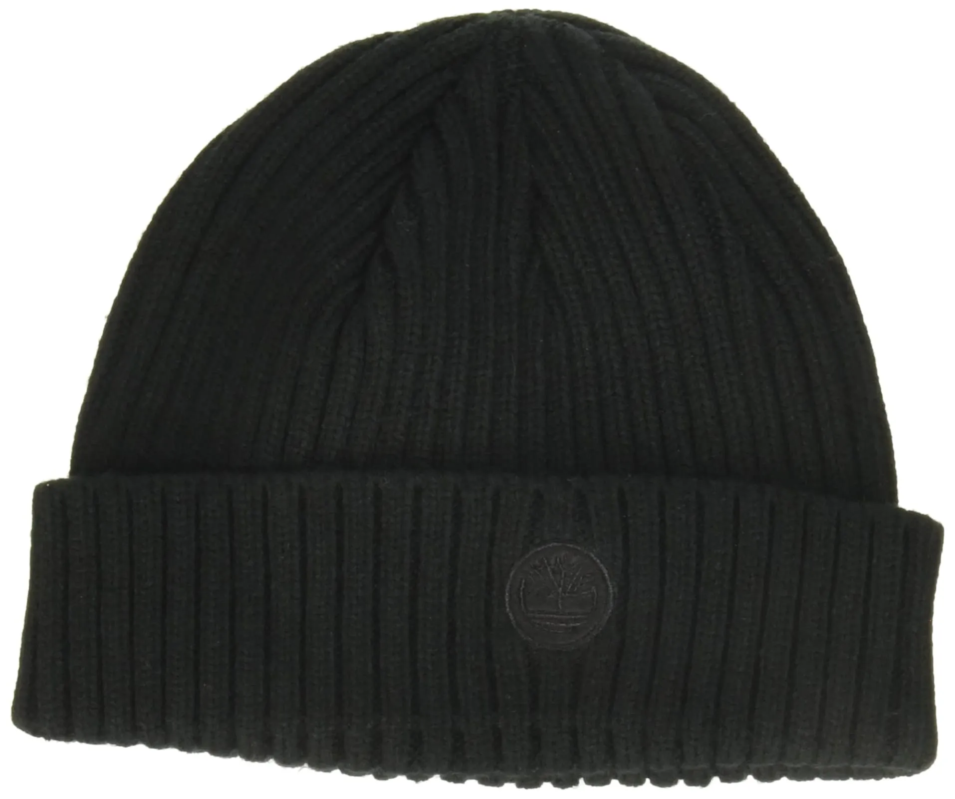 Timberland Cappello Uomo a Coste con Patch Logo, Nero, Taglia Unica