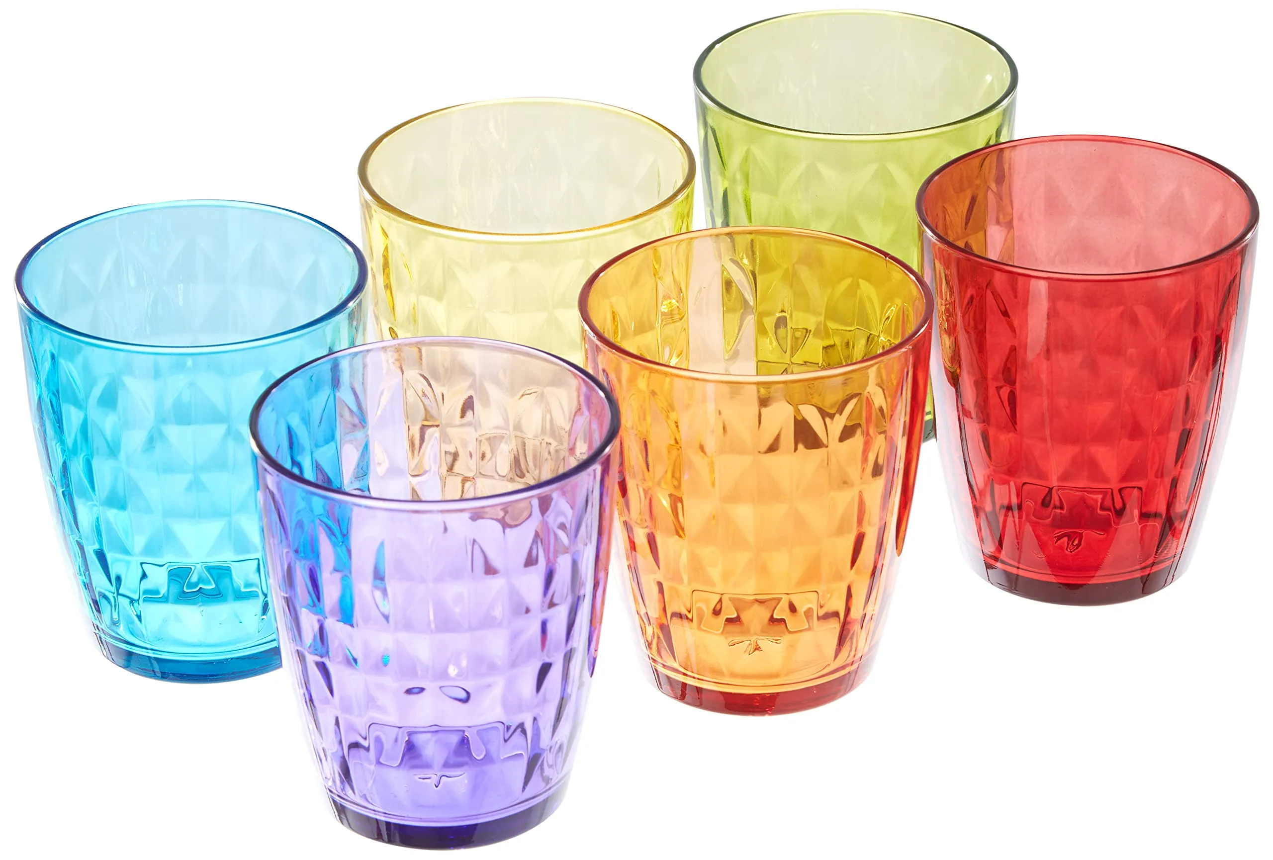 Tognana Gemma, Set 6 Bicchieri cc 320, Vetro, Multicolore