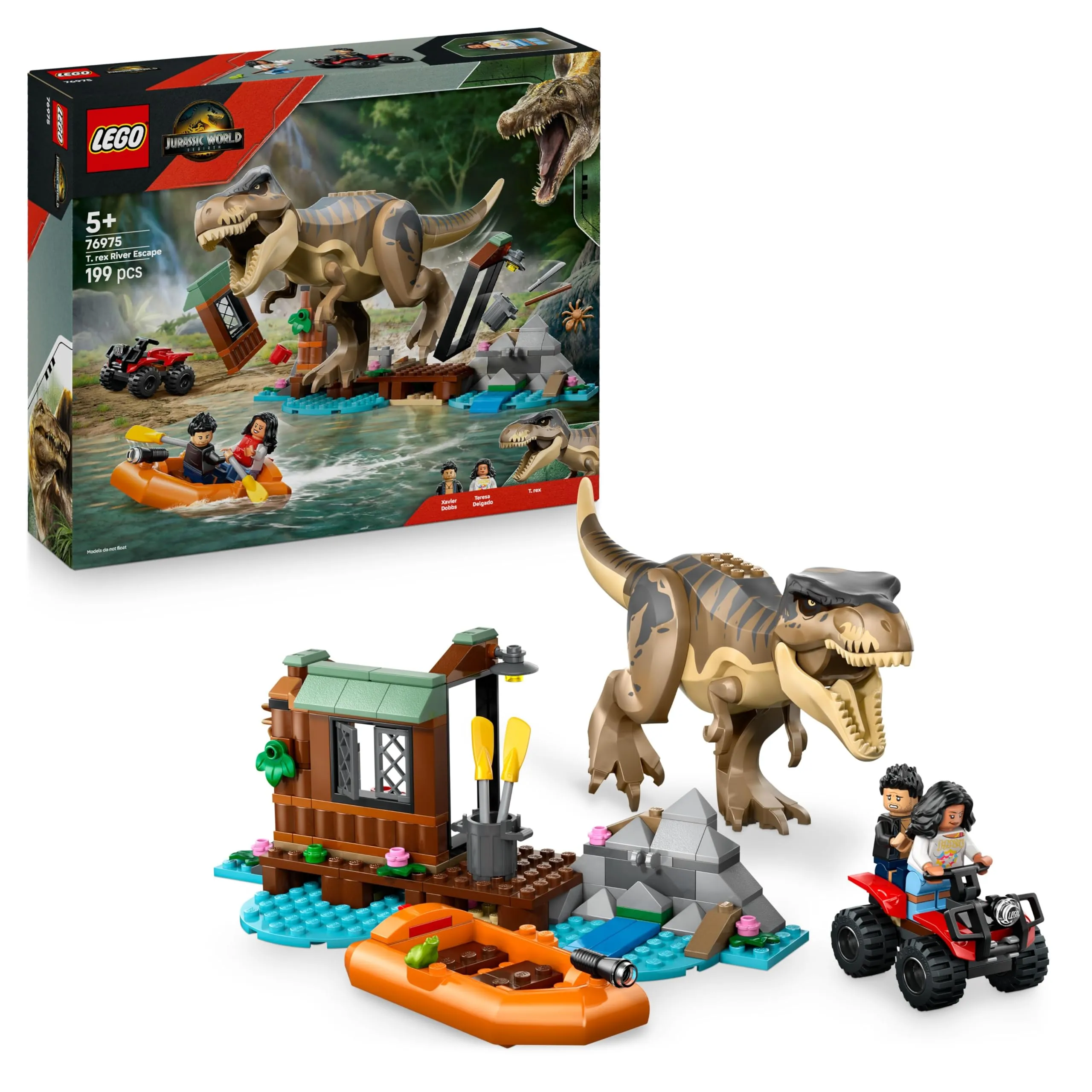 LEGO Jurassic World Fuga sul Fiume dal T. Rex 76975