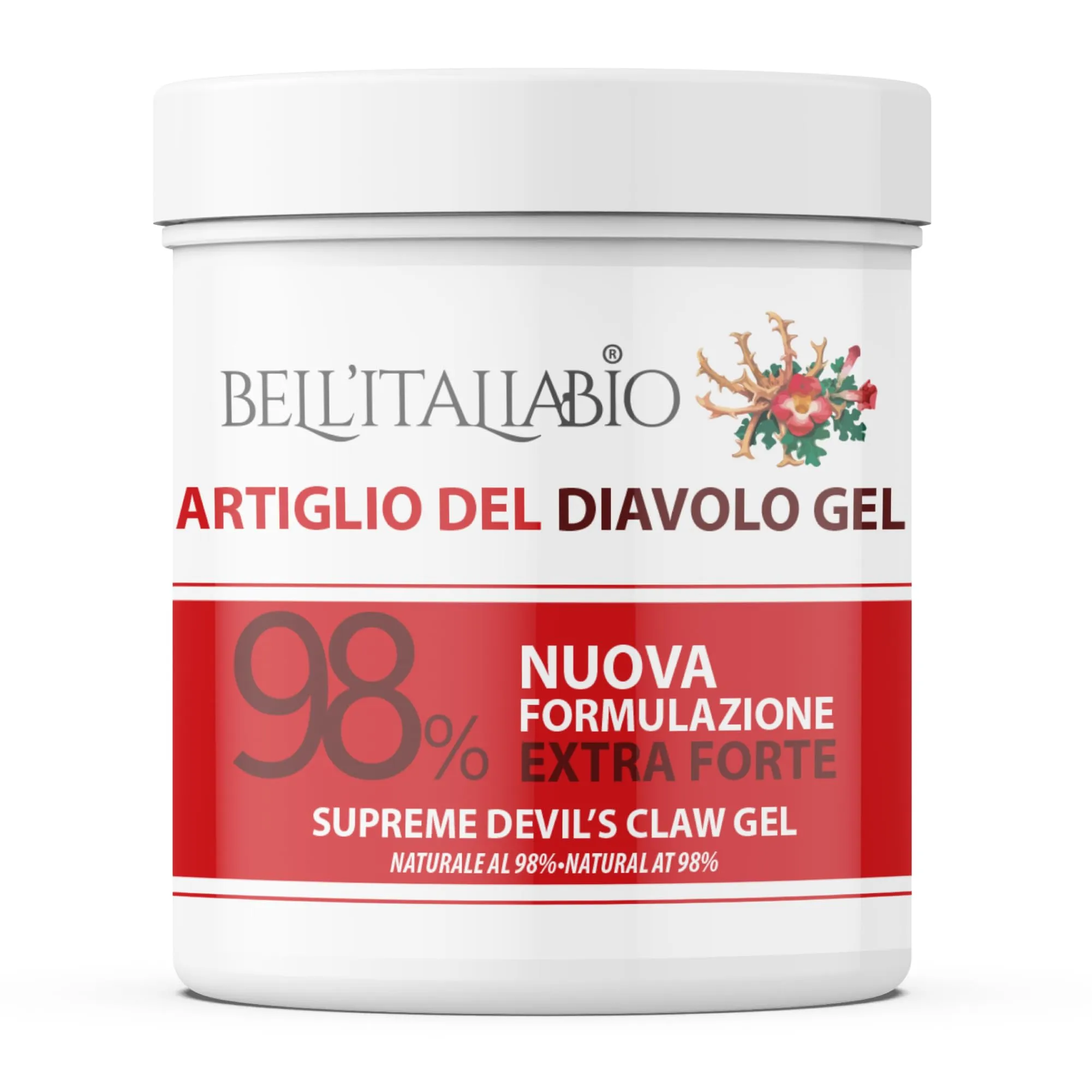 Artiglio del Diavolo Extra Forte Gel al 98%, Pomata Artiglio del Diavolo Formula Naturale e Professionale per Massaggi a Muscoli e Articolazioni (550 ML)