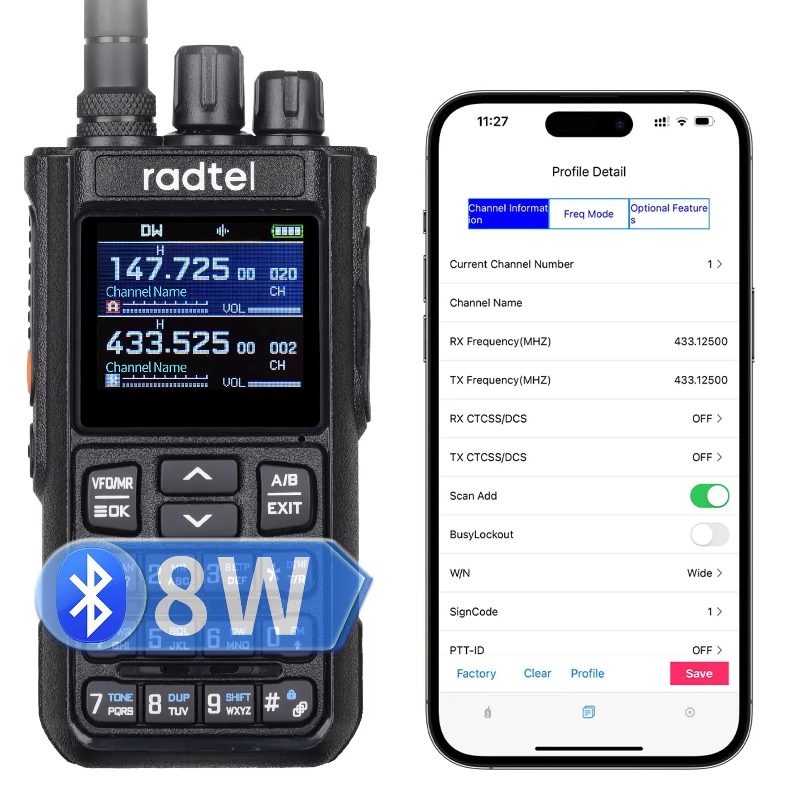 Radtel RT-900 Walkie Talkie Portatile