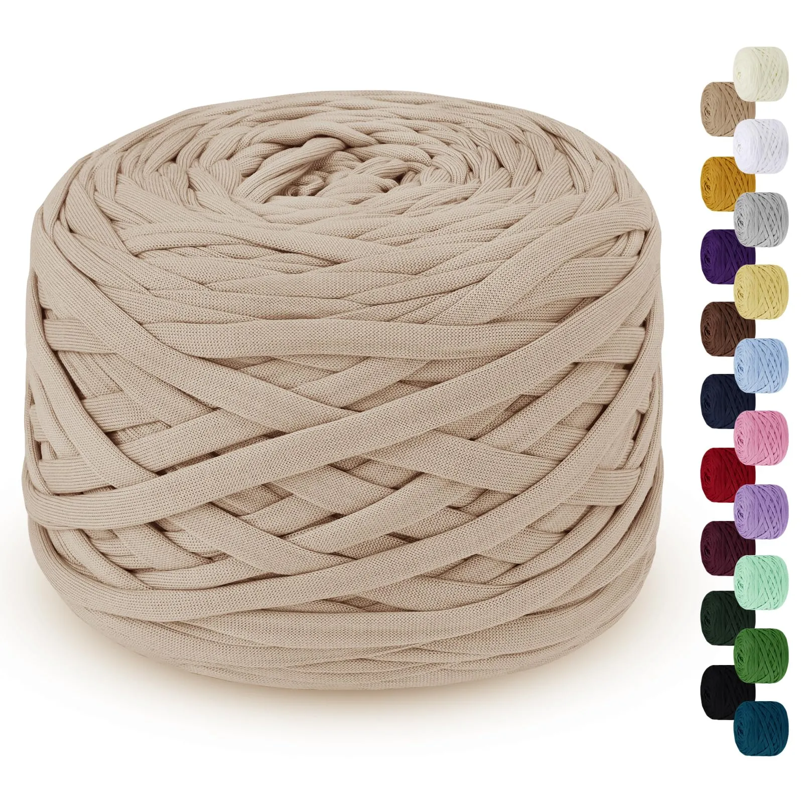 LEREATI Fettuccia per Borse a Uncinetto - Filato 285g/100m Colore Cachi