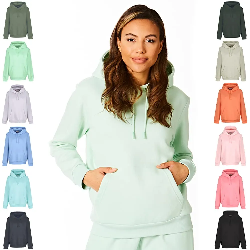 Felpa con Cappuccio Super Soft Touch Loungewear da Donna - Giada Nebbiosa