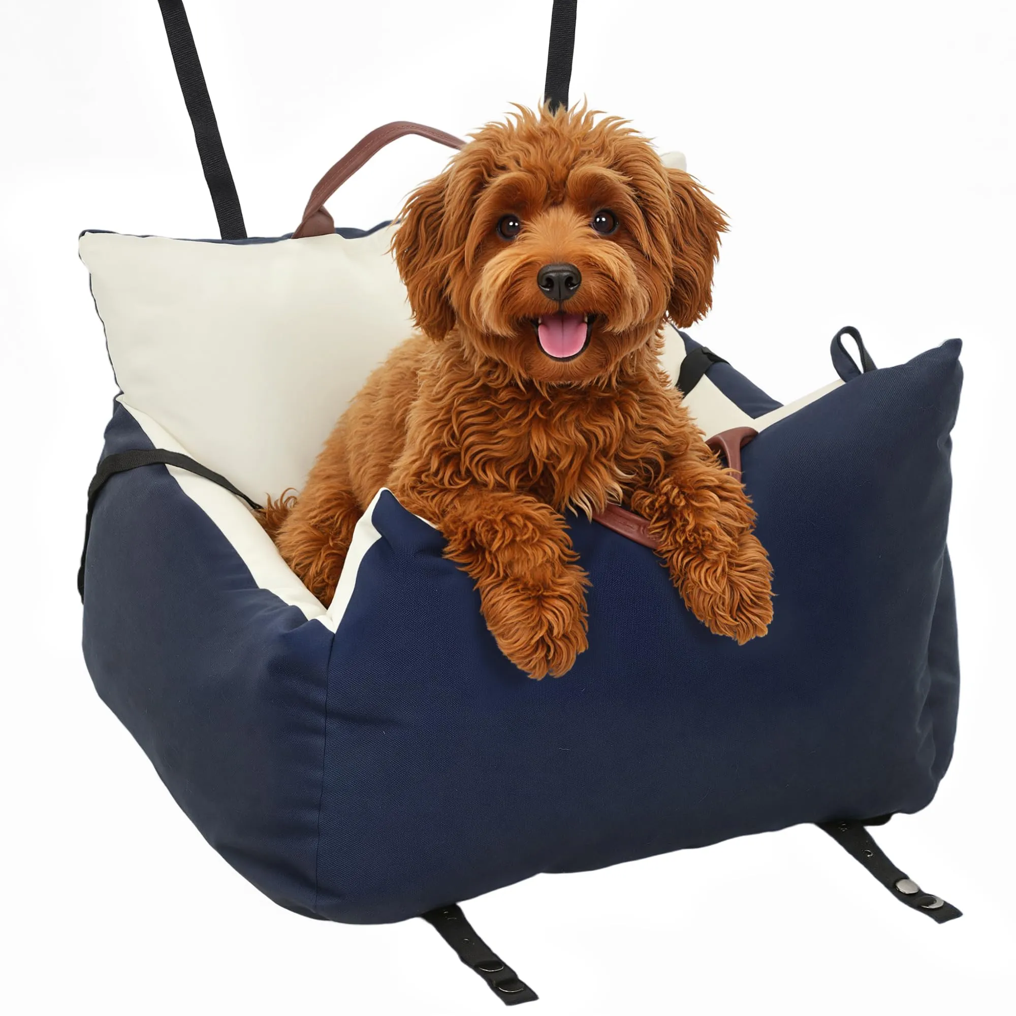 PawHut Seggiolino Auto per Cani Piccoli Blu Navy