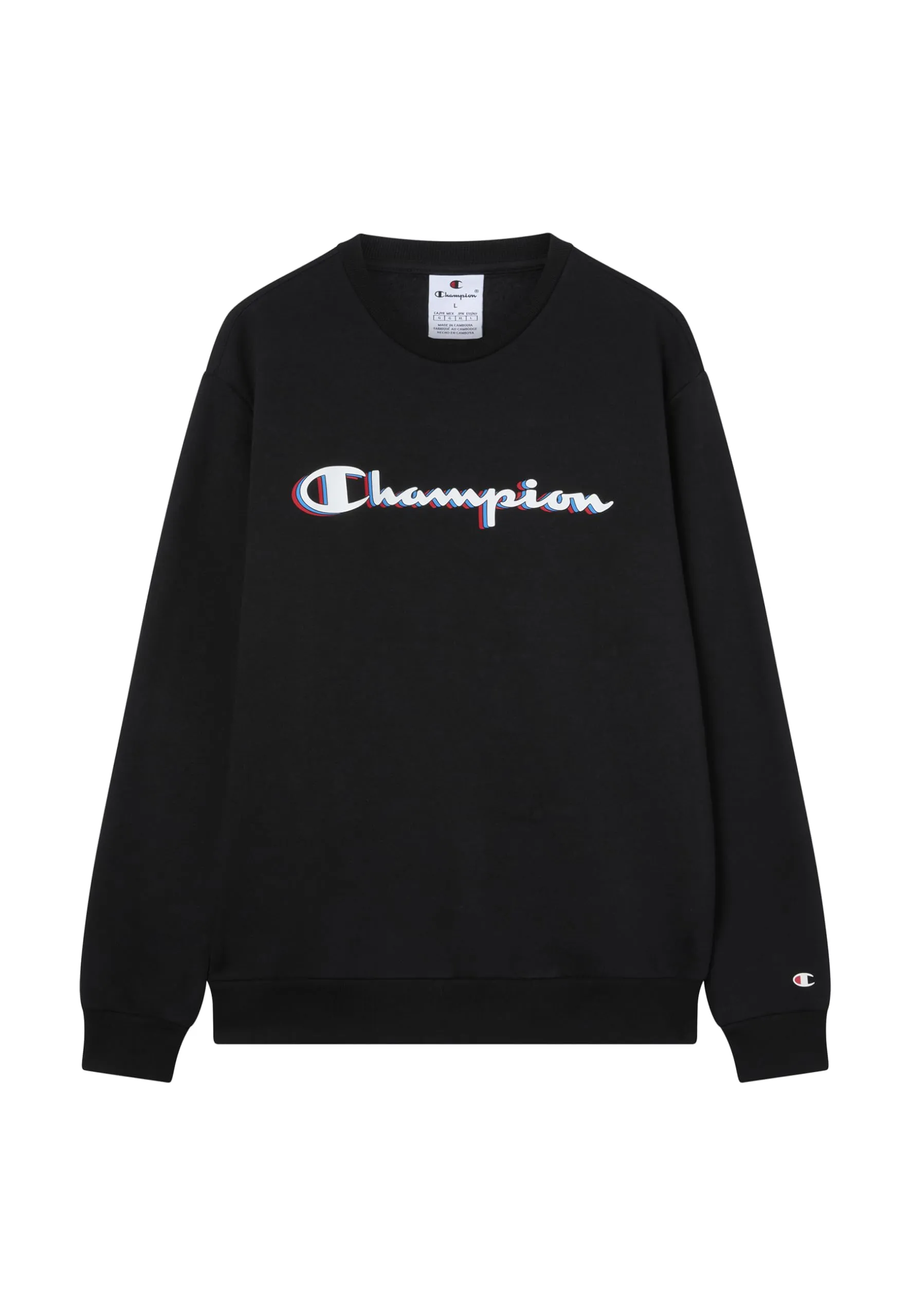 Champion Legacy Felpa Uomo con Logo Grande Nera