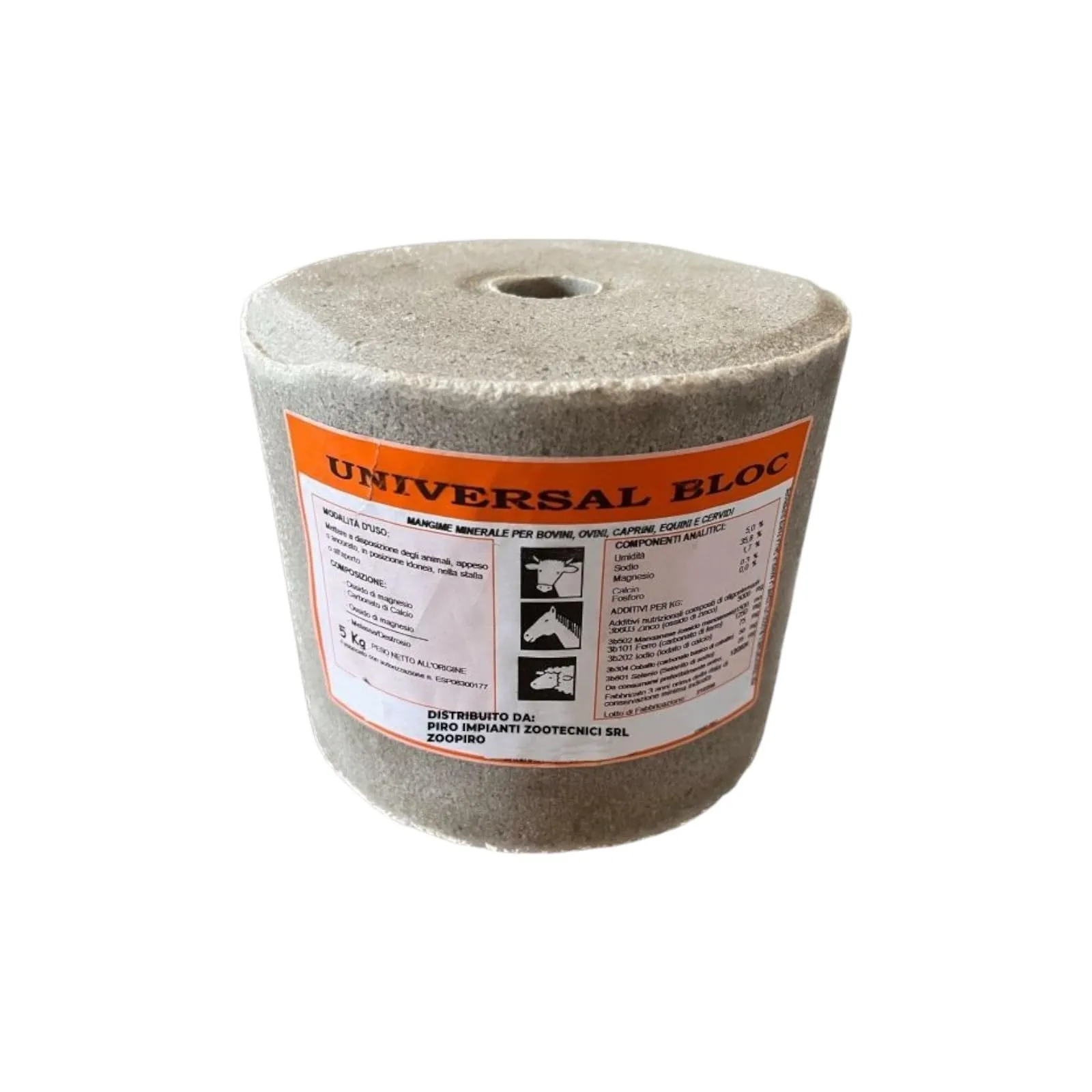 Universal Bloc 5 kg - Integratore di Sali Minerali per Bovini, Ovini e Caprini