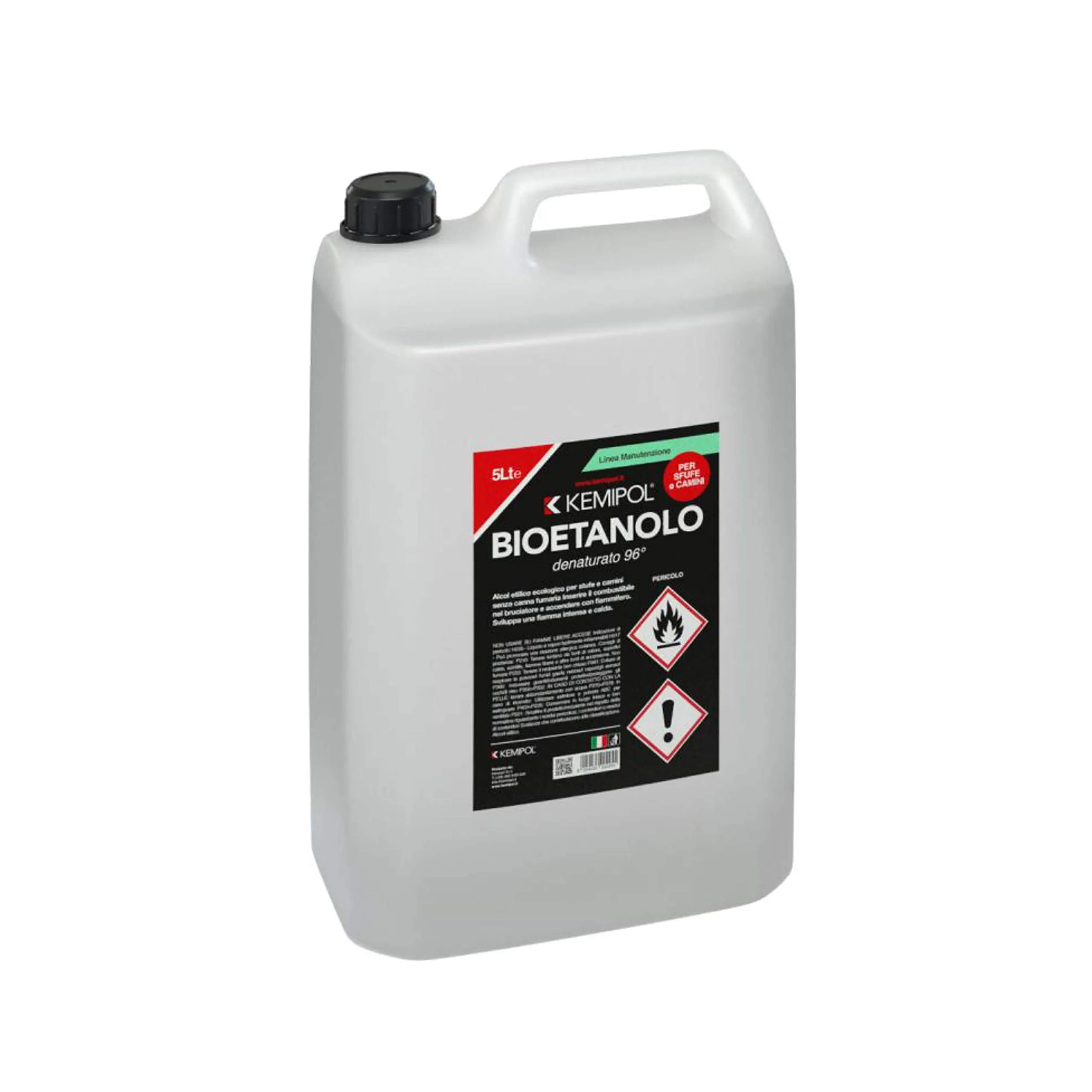 Bioetanolo Combustibile Liquido Ecologico Inodore per Camino - 5 Litri