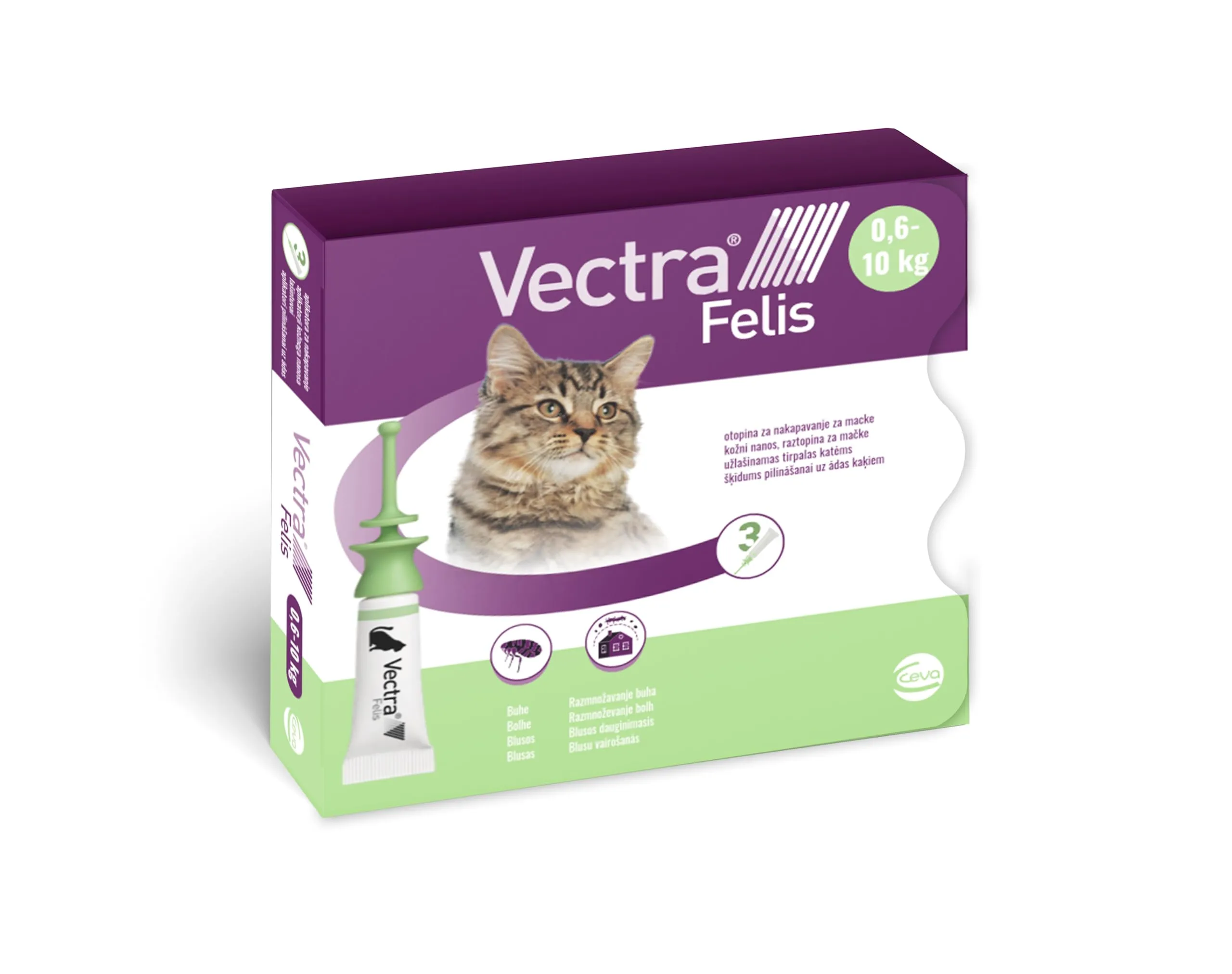 VECTRA Felis Antiparassitario per Gatti - 3 Pipette Spot-on