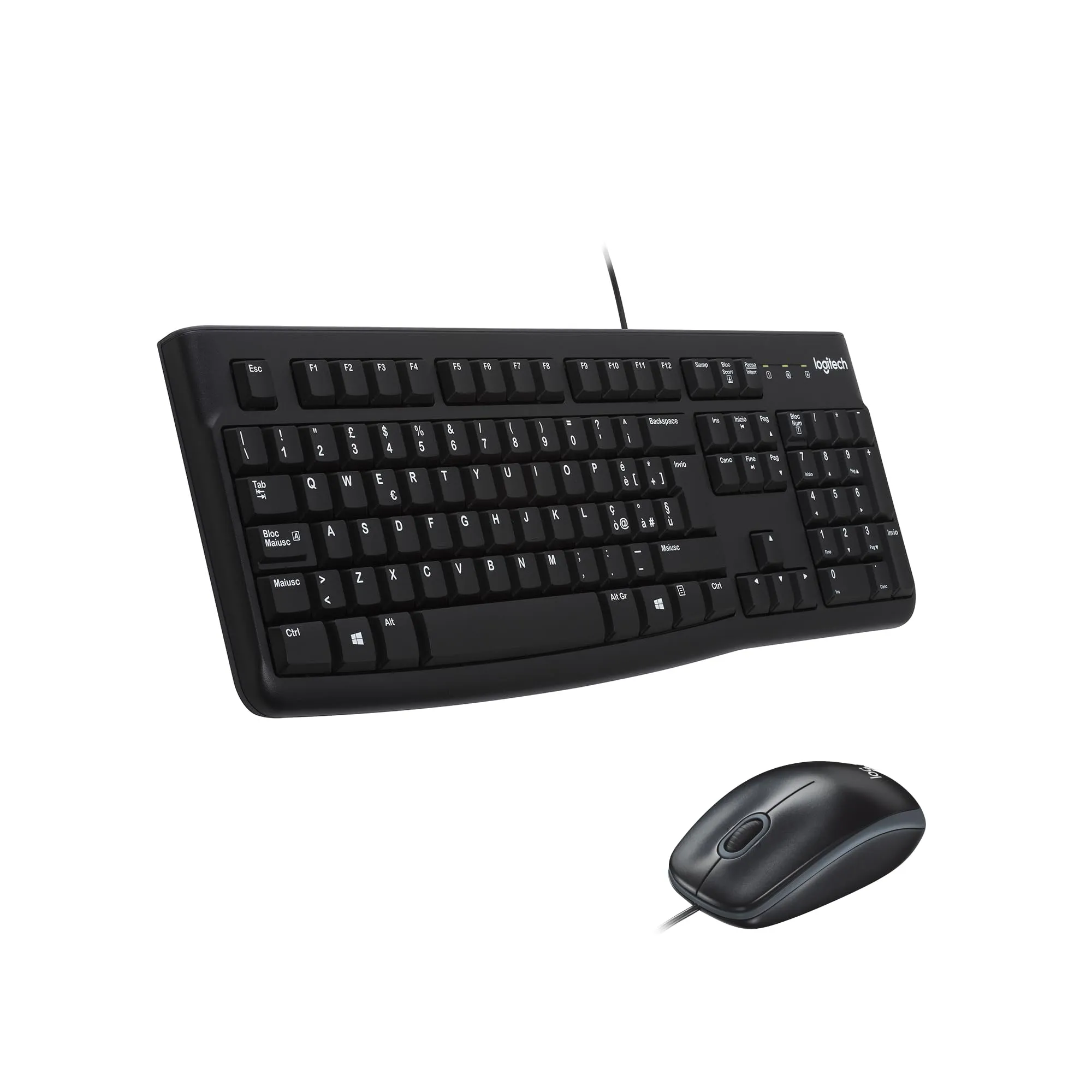 Logitech MK120 Combo Tastiera e Mouse Cablati - Layout Italiano