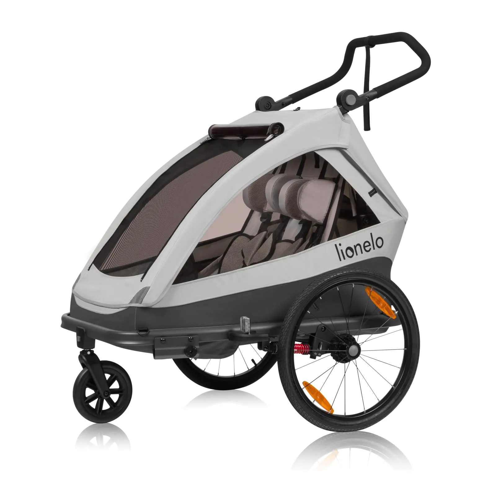 Lionelo CAMA 2in1: Rimorchio Bici e Passeggino Pieghevole per Bambini