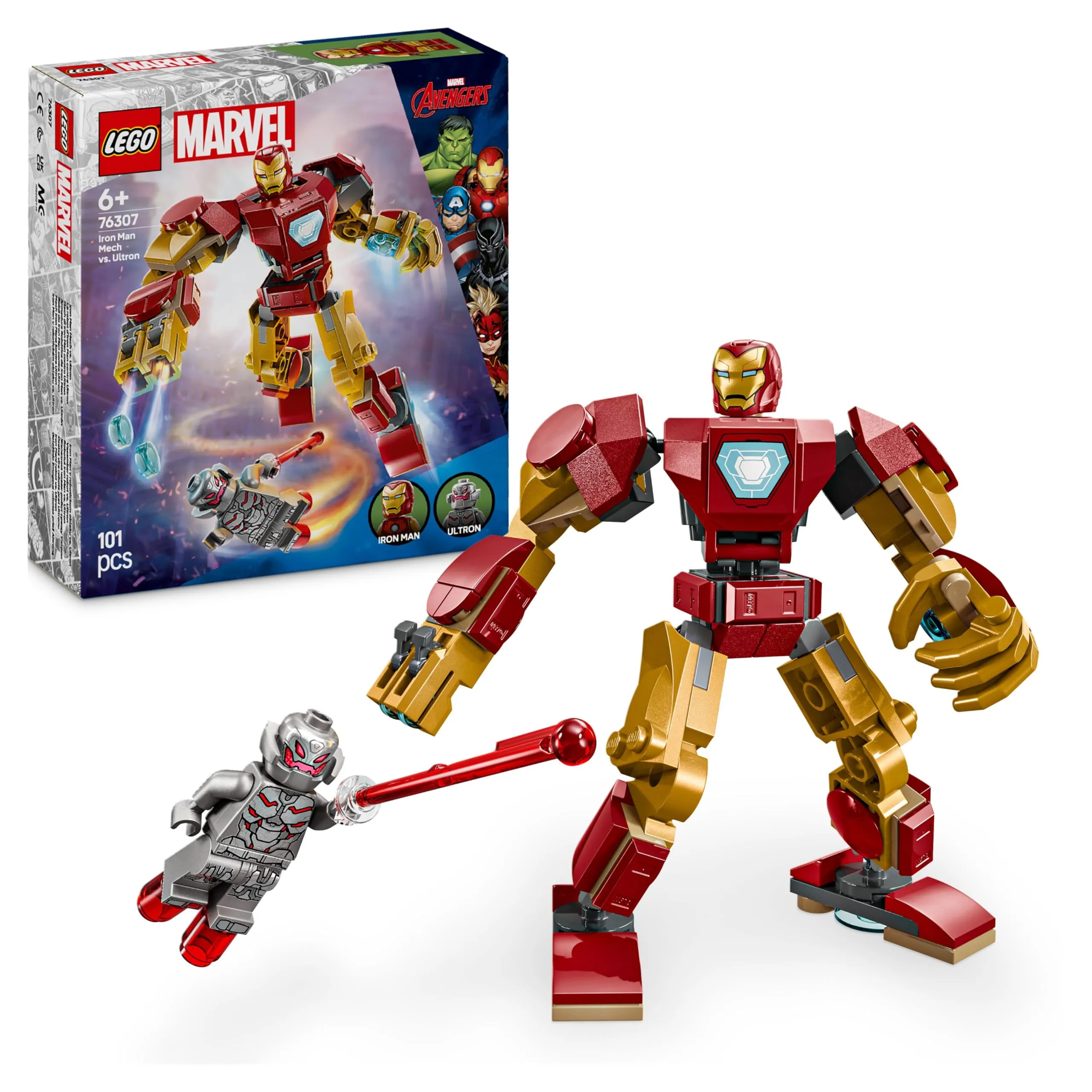 LEGO Marvel Mech di Iron Man Contro Ultron 76307