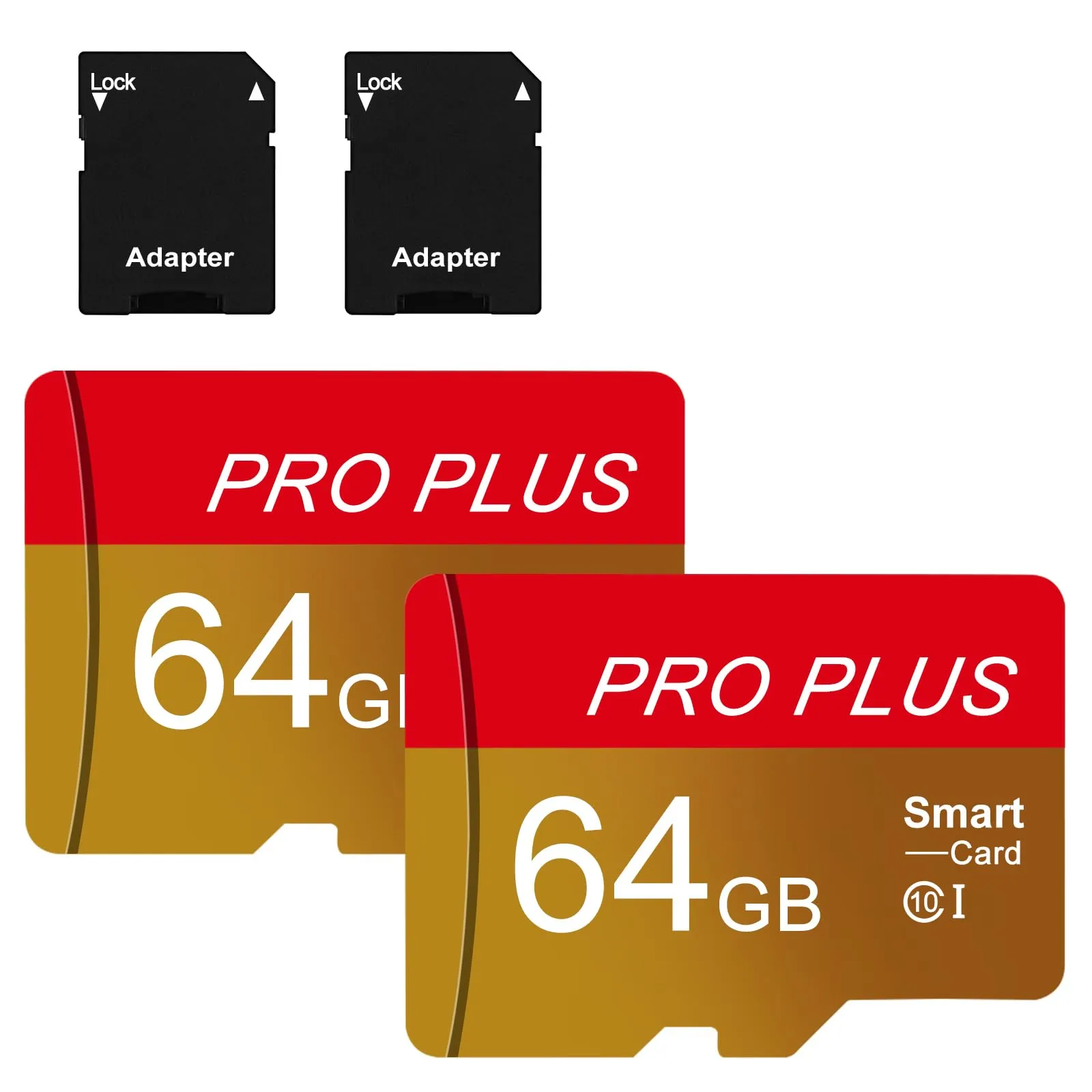 2 Pack Micro SD 64GB con Adattatore