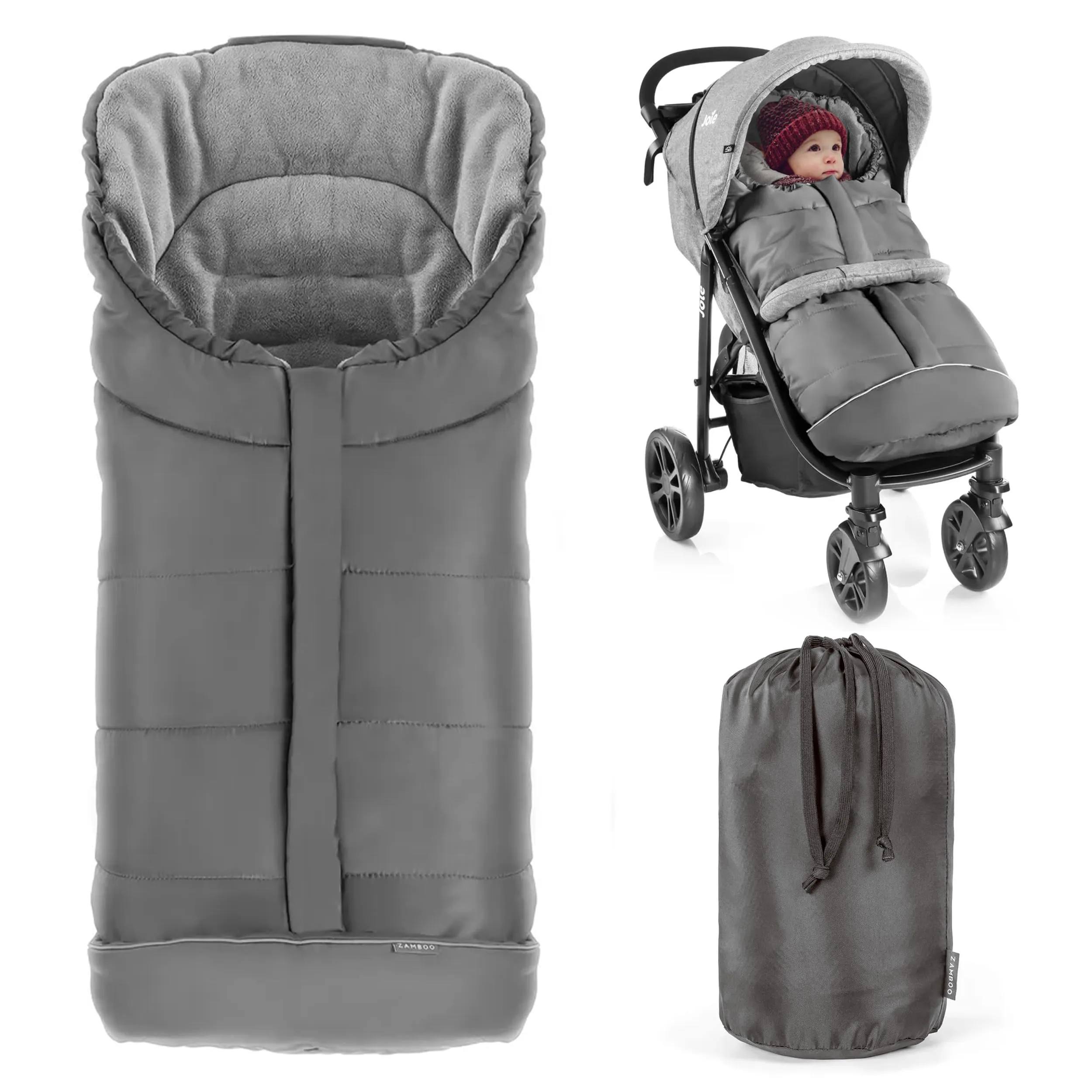 Zamboo Sacco Passeggino Invernale Universale Grigio