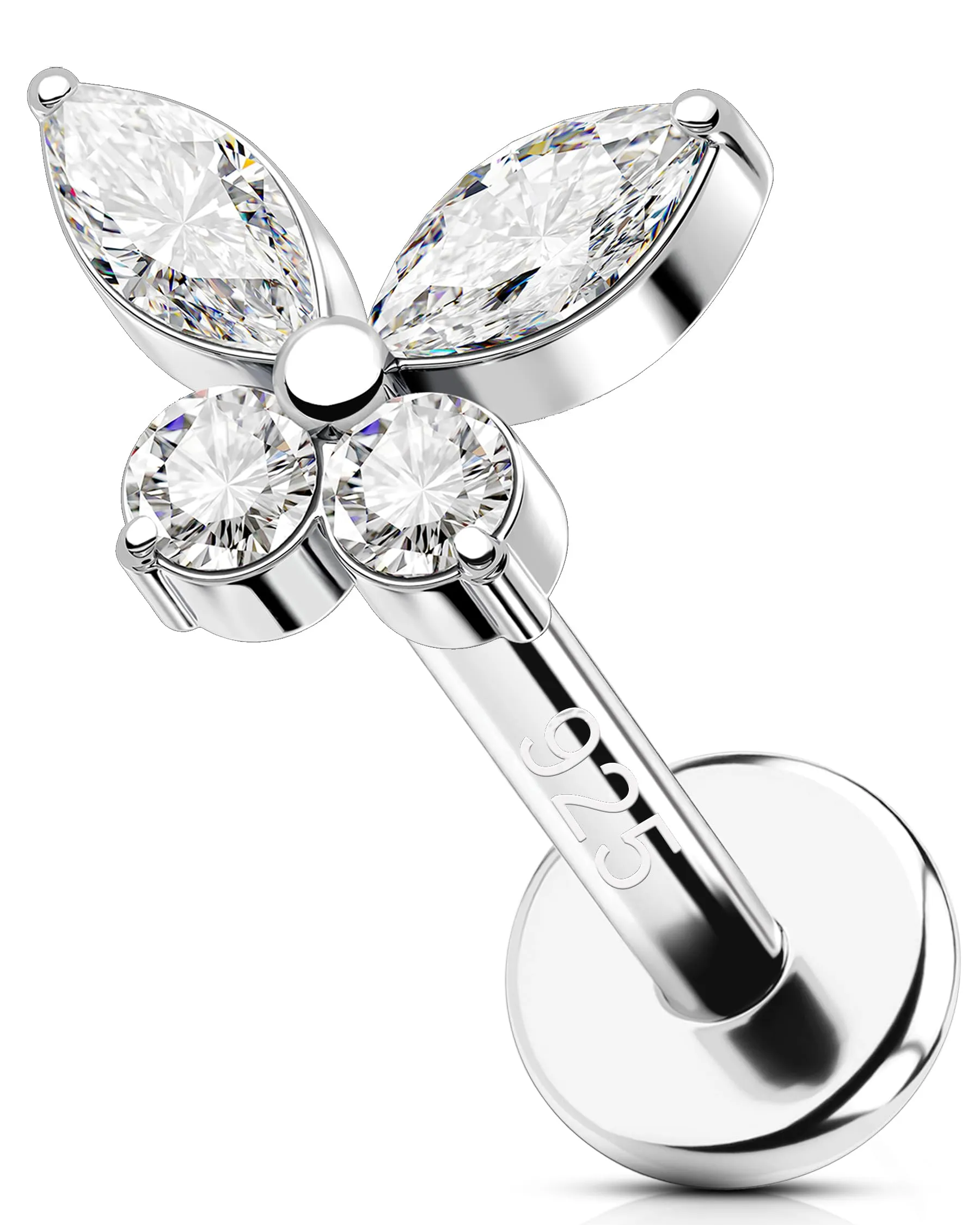 OUFER Piercing Trago Farfalla Argento 925 con Zirconi