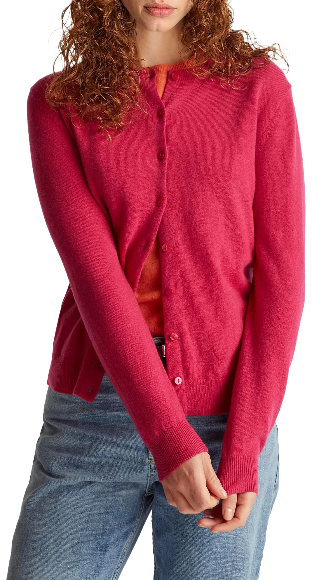 United Colors of Benetton Maglia Coreana in Pura Lana Merino Ciclamino