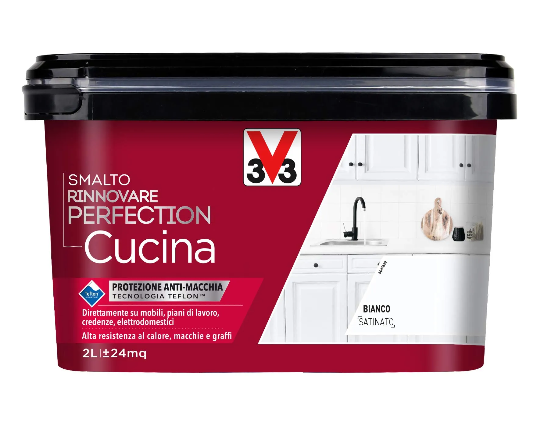 V33 Smalto Rinnovare Perfection Cucina Bianco Satinato 2 L