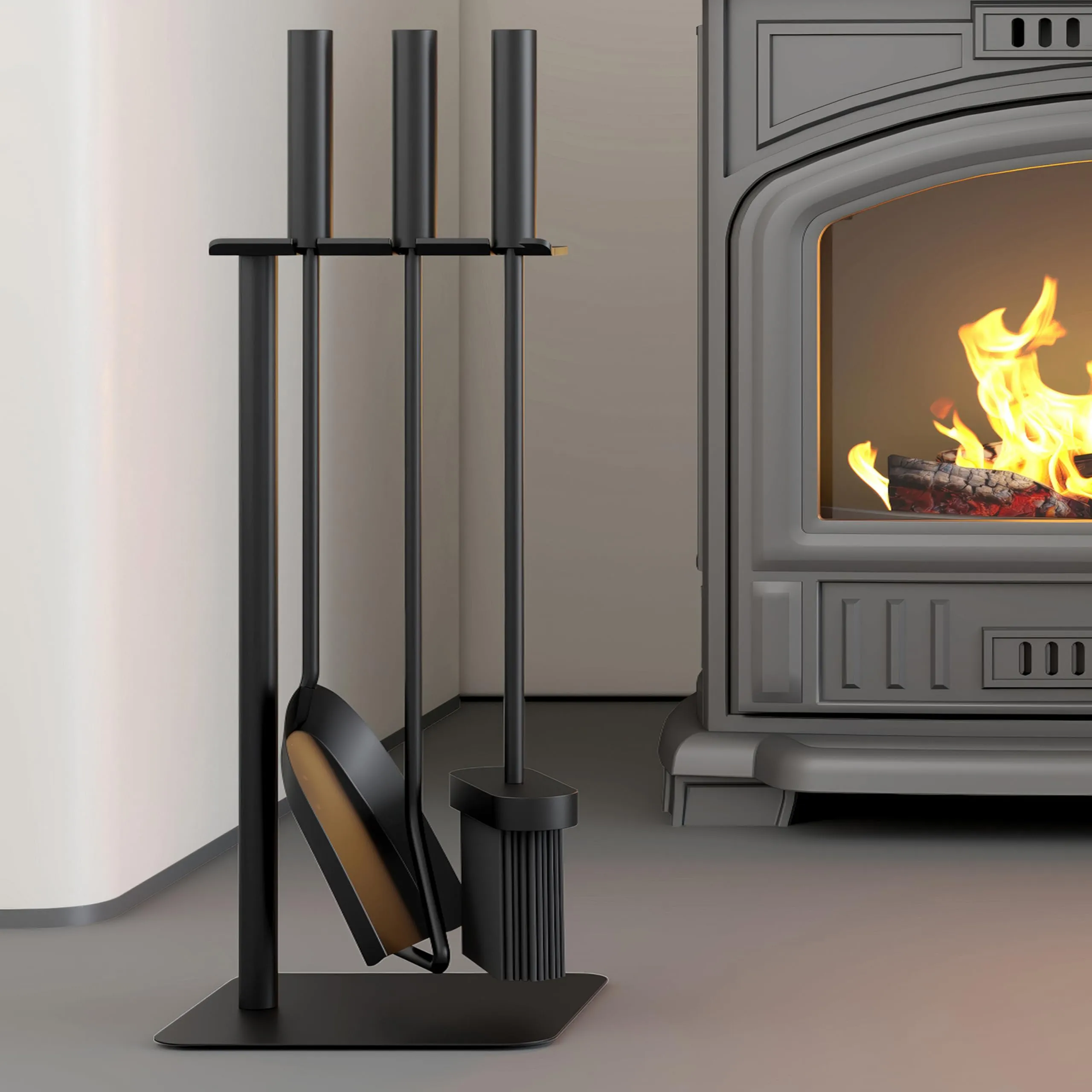 Kingson Kit 4 Attrezzi per Camino: Eleganza e Funzionalità